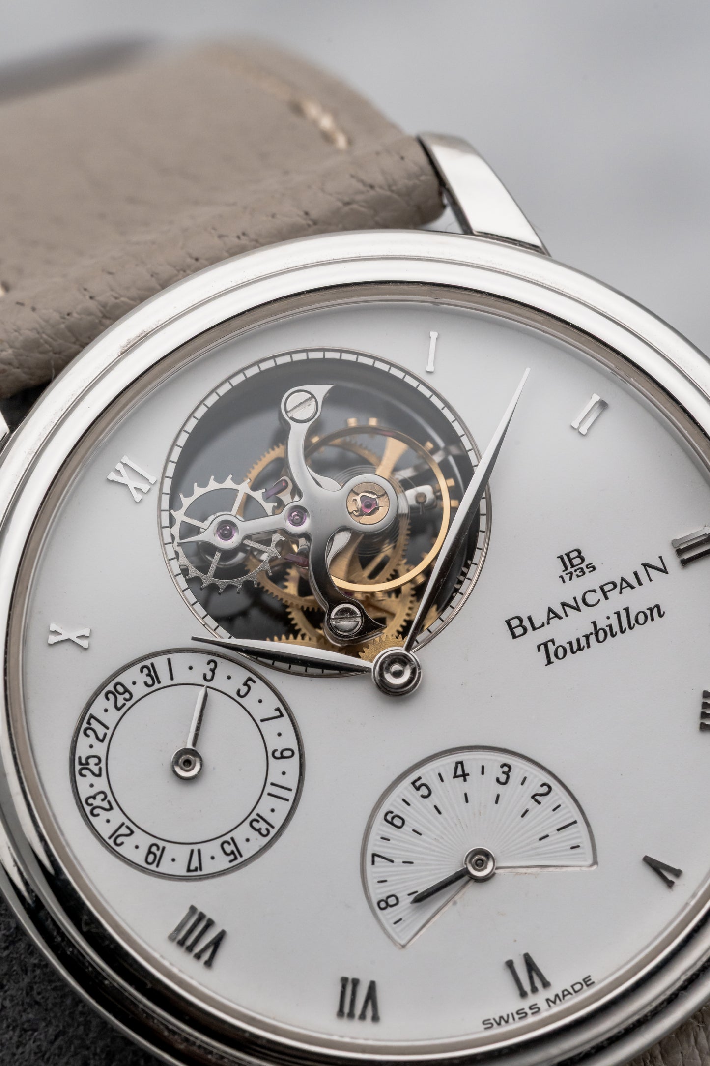 Blancpain Flying Tourbillon 0023-3427-55 White Dial