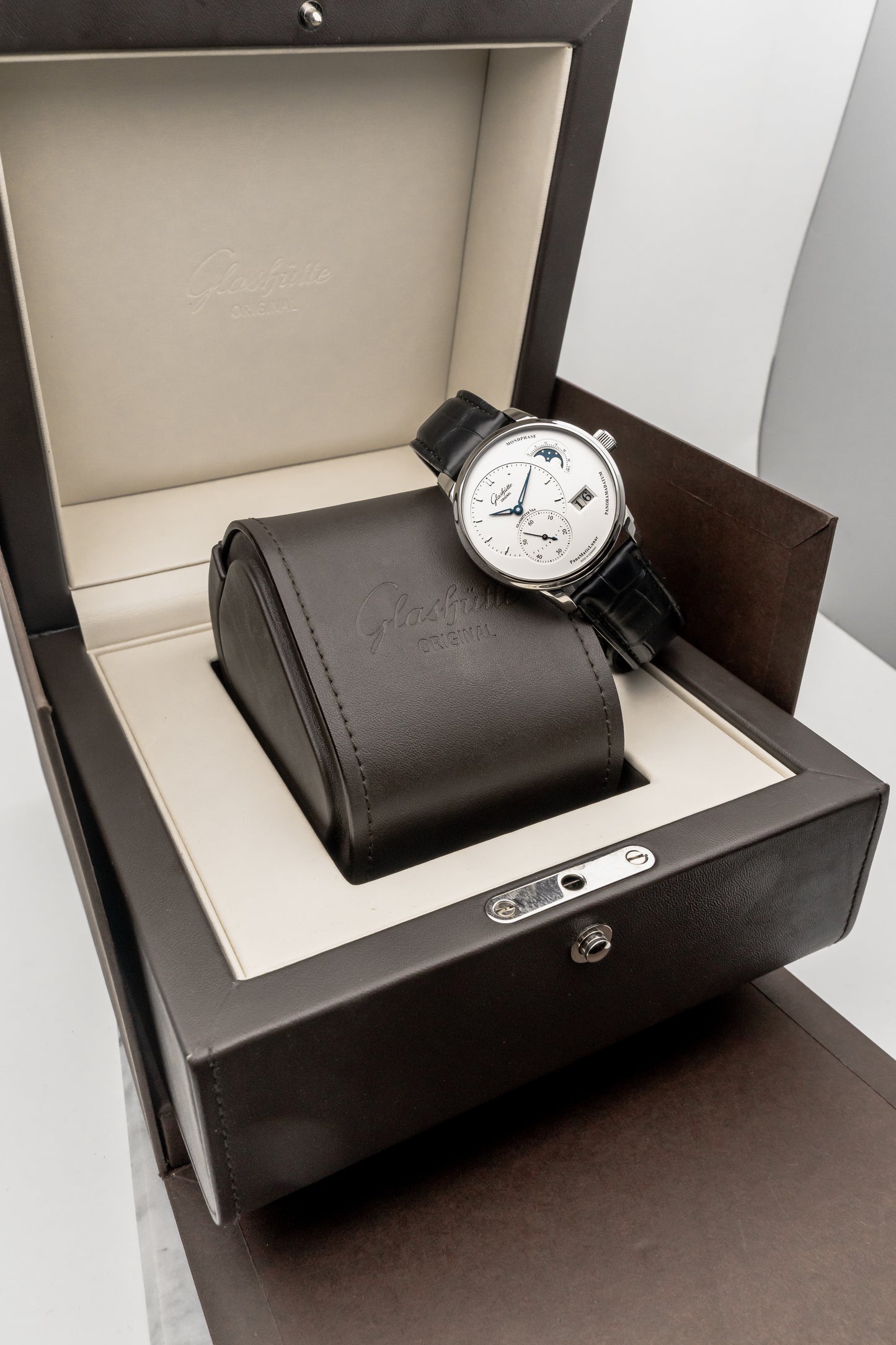 Glashütte Original PanoMaticLunar 1-90-02-42-32-61, Silver Dial