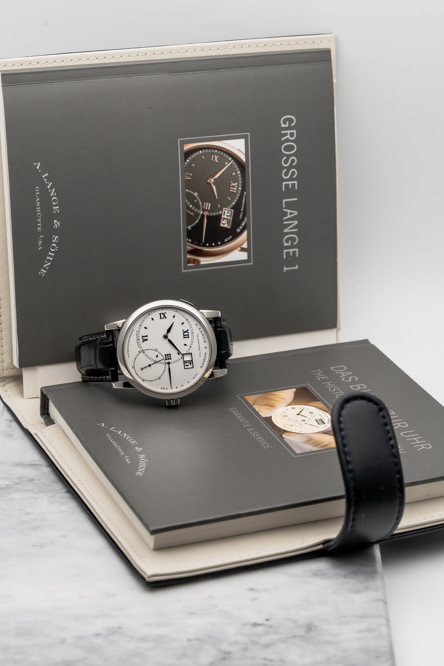 A. Lange & Söhne Lange 1 “Blue Italia” 115.046, Silver Dial