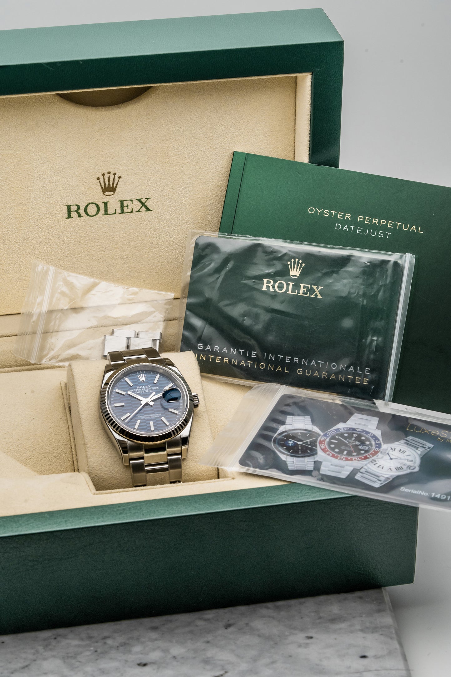 Rolex Datejust 36 126234 Blue Fluted-Motif Dial