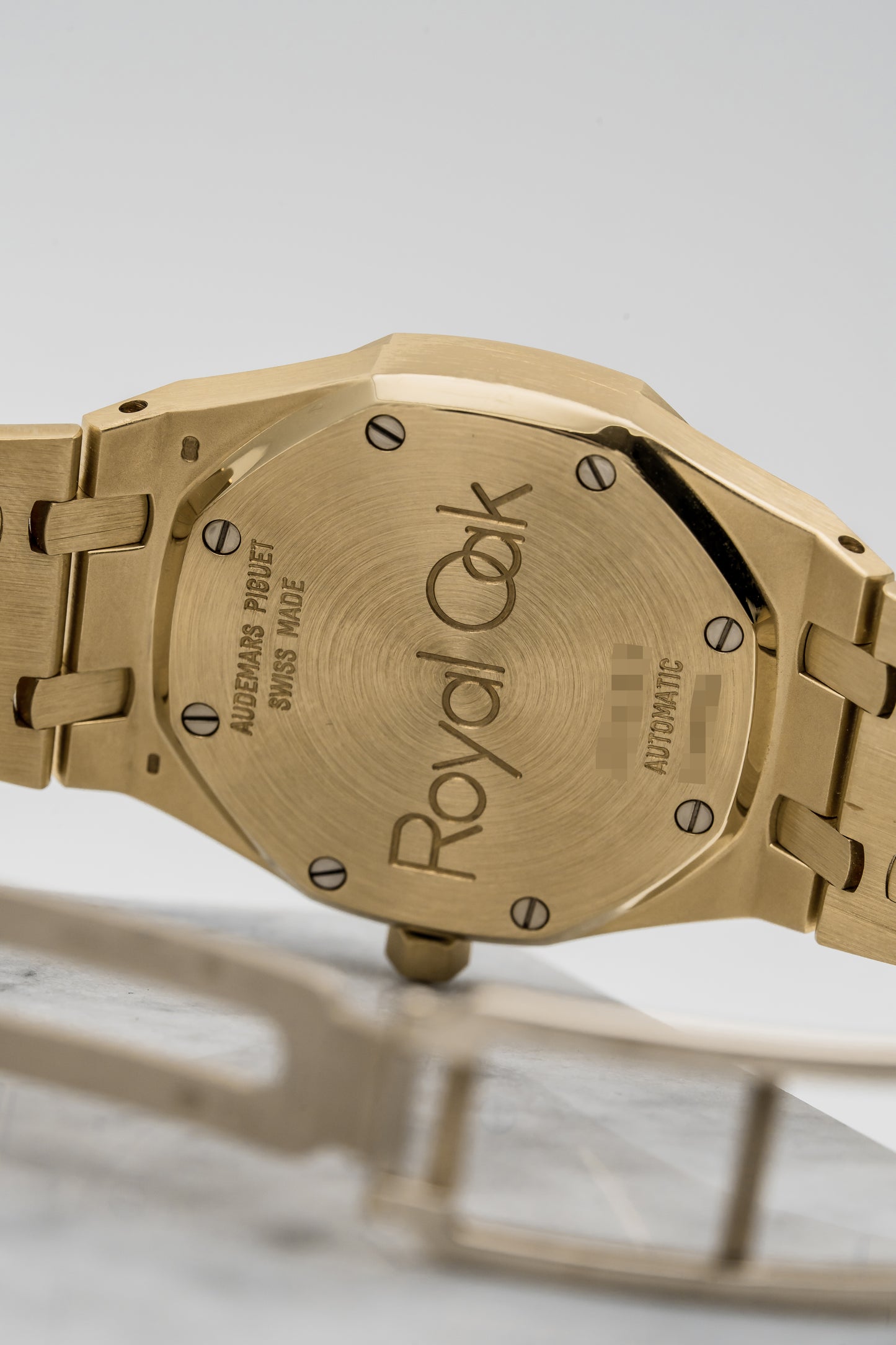 Audemars Piguet Royal Oak 14840BA Factory Full Diamond Gemset, Yellow Gold, Pave Diamond Dial