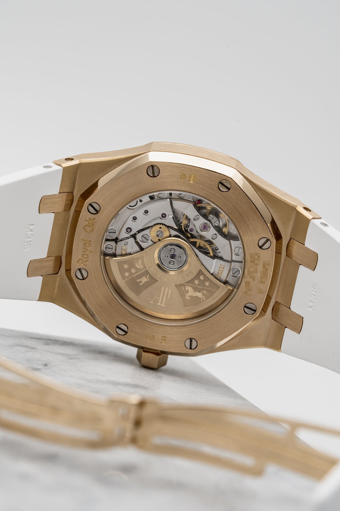 Audemars Piguet Royal Oak 15300OR Rose Gold, White Dial
