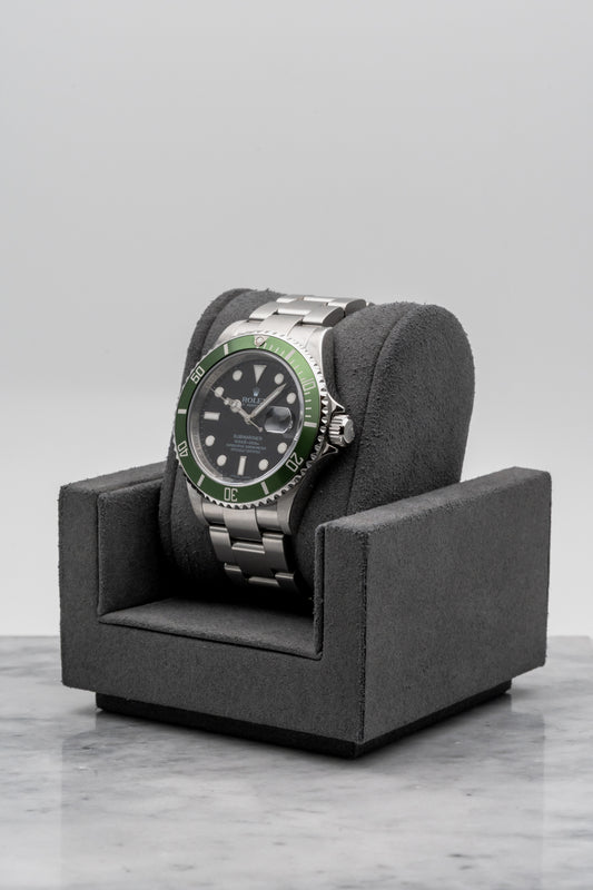 Rolex Submariner Date 16610LV “Kermit”, Black Dial, Stainless Steel
