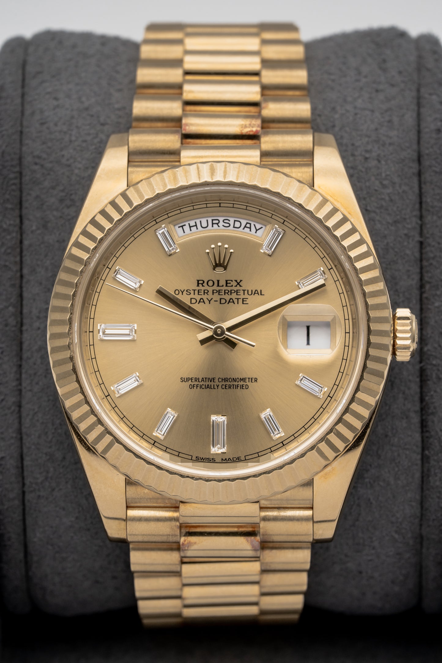Rolex Day-Date 228238A Baguette, Champagne Dial