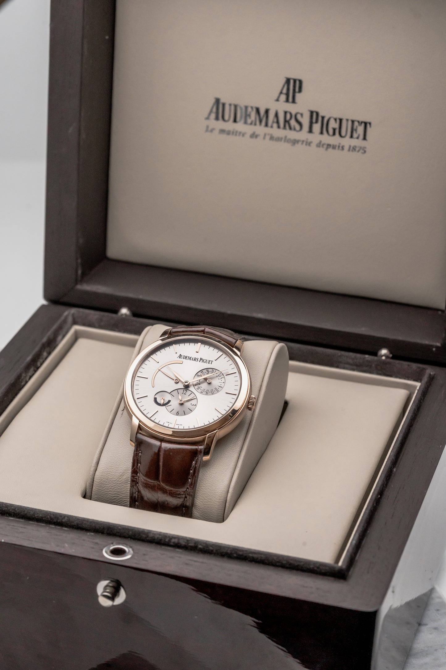Audemars Piguet Jules Audemars Dual Time 26380OR.OO.D088CR.01, Silver Dial, Rose Gold