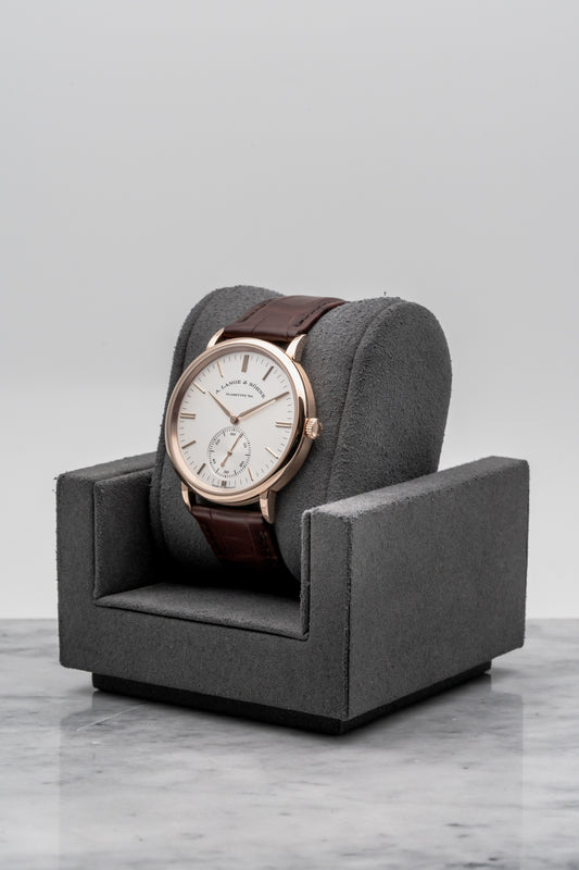 A. Lange & Söhne Saxonia Automatic 380.033, Silver Dial, Rose Gold