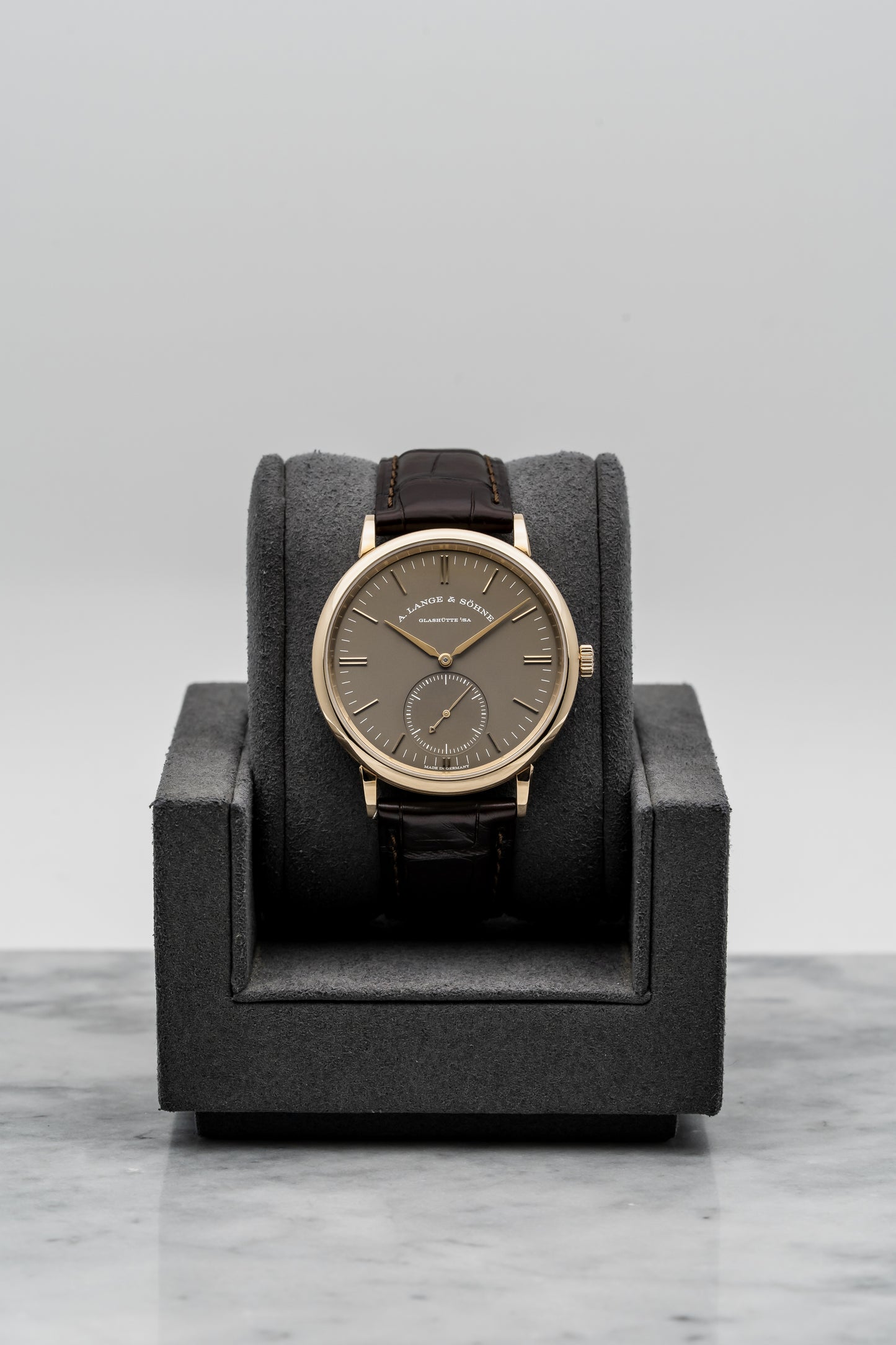 A. Lange & Söhne Saxonia 380.042 Rose Gold, Brown Dial
