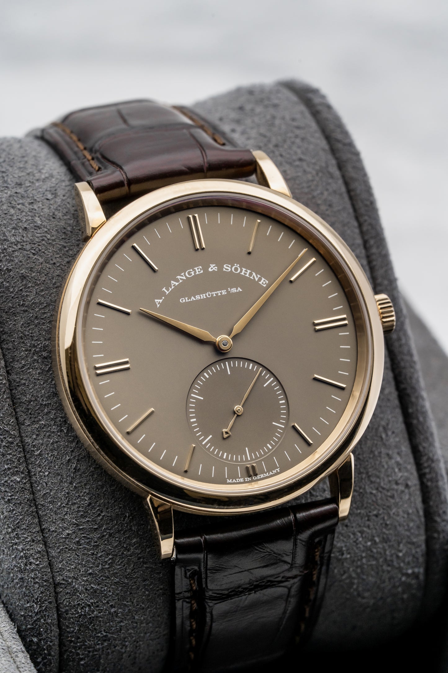 A. Lange & Söhne Saxonia 380.042 Rose Gold, Brown Dial
