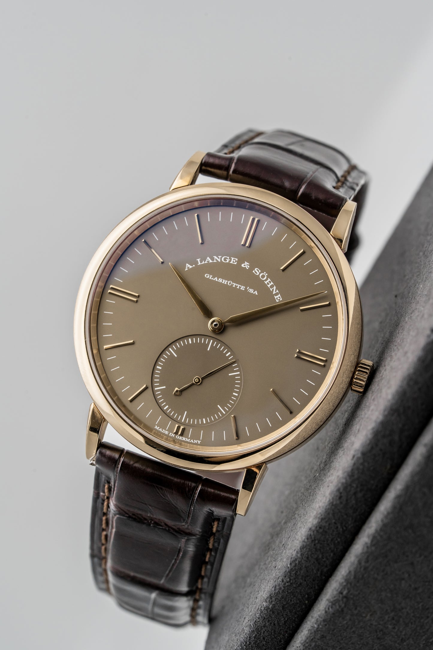 A. Lange & Söhne Saxonia 380.042 Rose Gold, Brown Dial