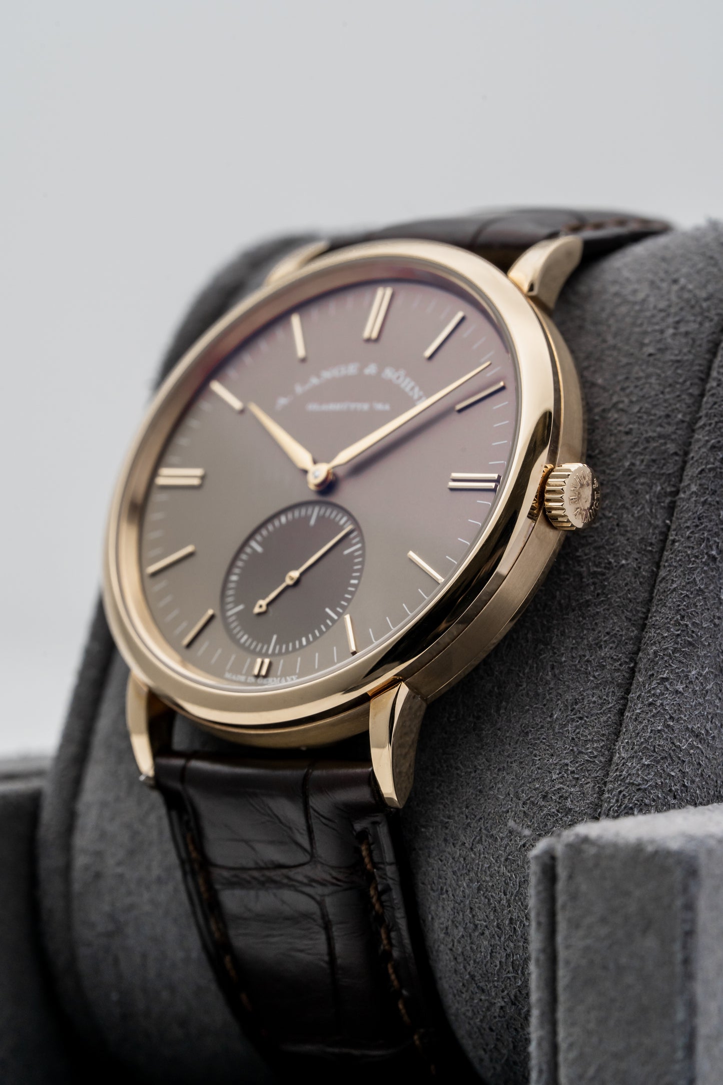 A. Lange & Söhne Saxonia 380.042 Rose Gold, Brown Dial