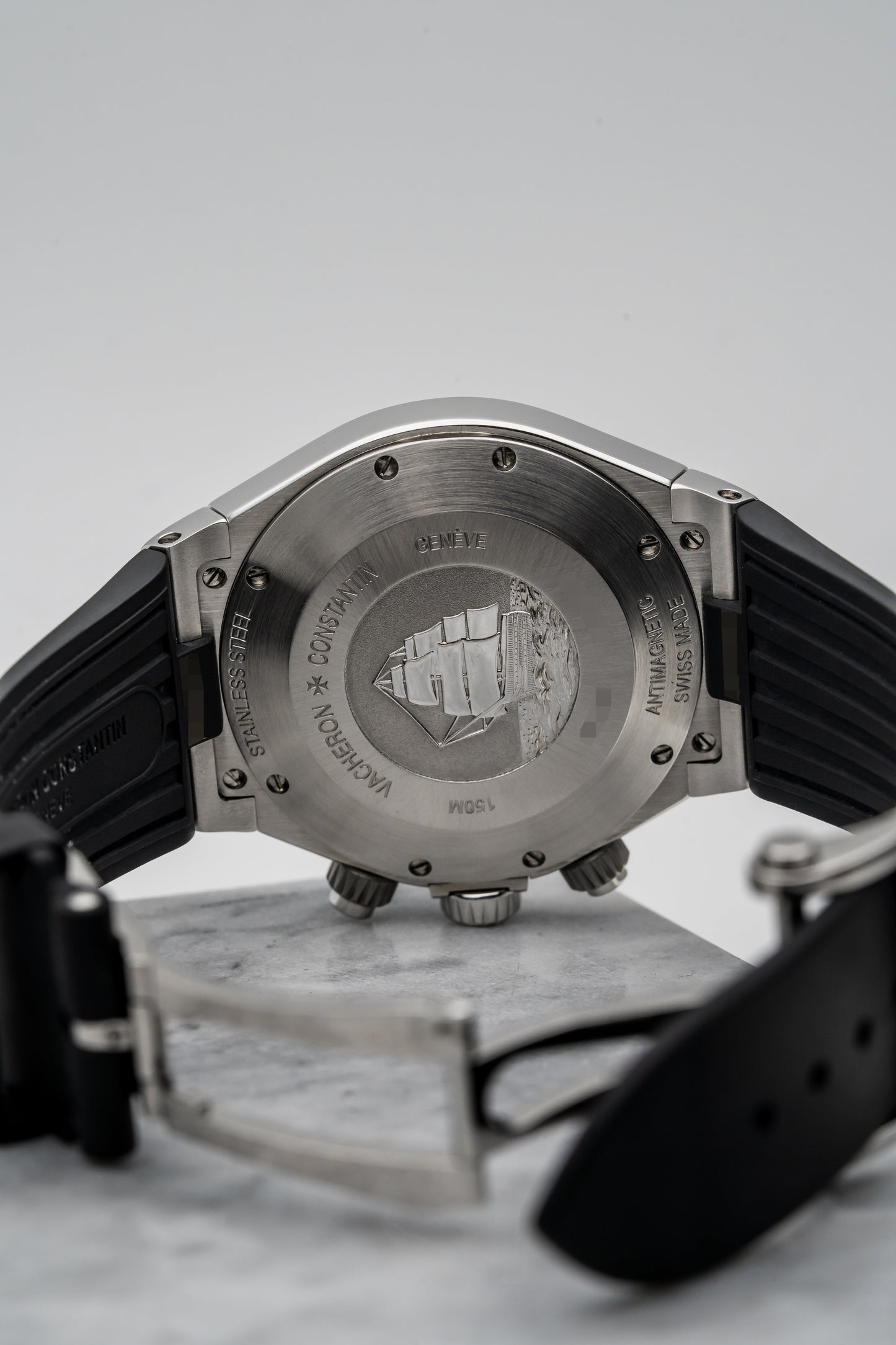 Vacheron Constantin Overseas Chronograph 49150/000W-9501 “Deep Stream” Titanium/Steel Grey Dial