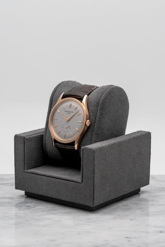 Patek Philippe Calatrava 5196R-001 Silver Dial, Brown Strap