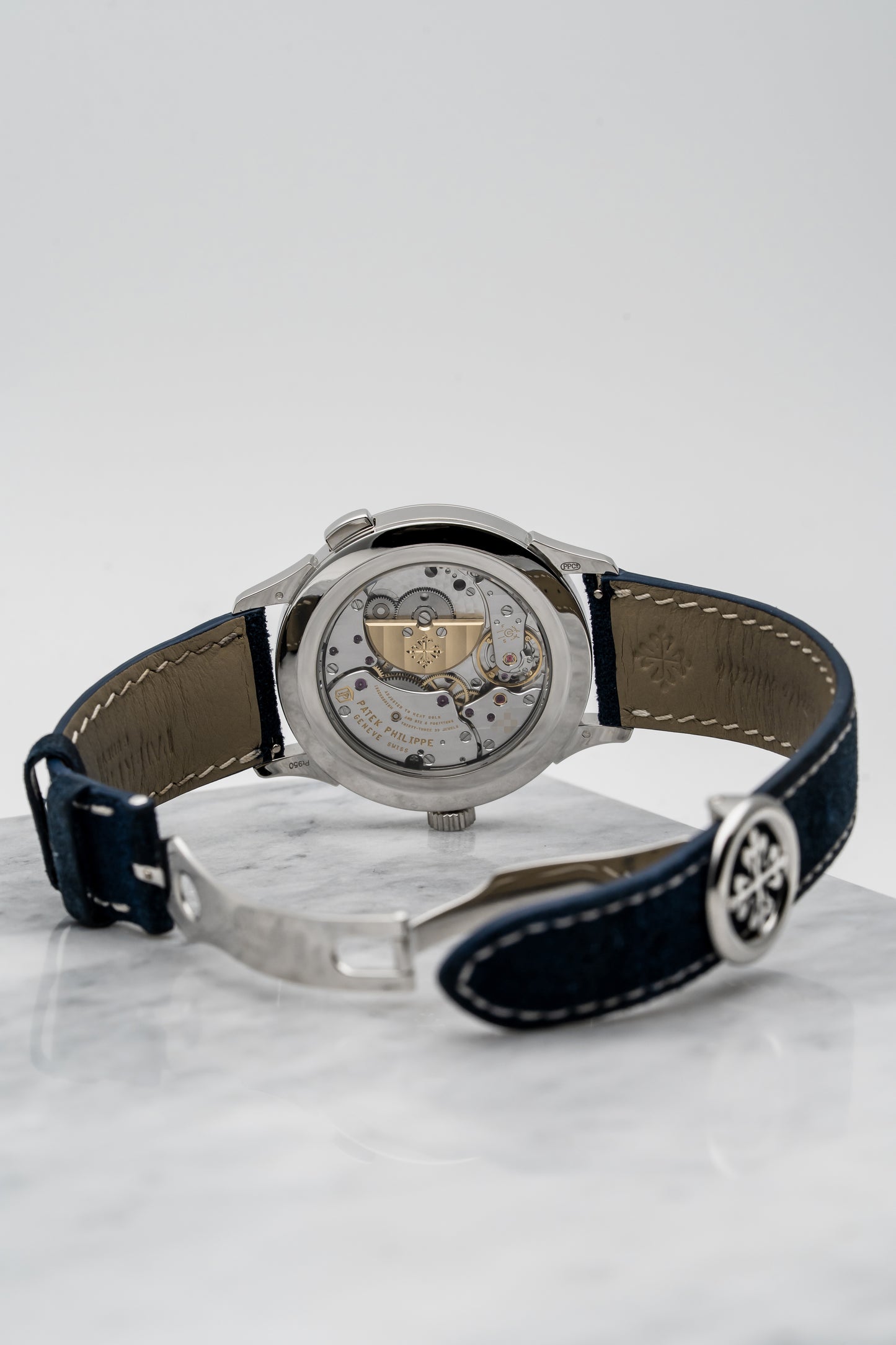 Patek Philippe World Time 5230P-001 Platinum with Blue Guilloché Dial