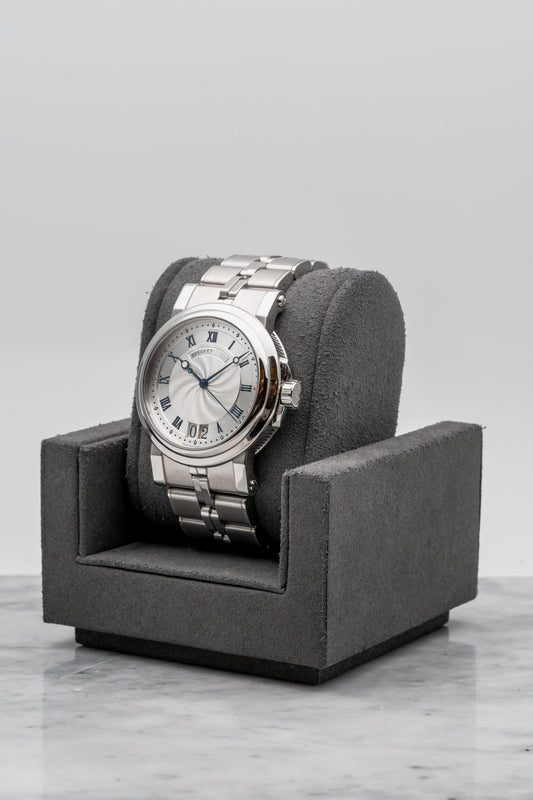 Breguet Marine Bracelet 581ST/12/SV0 Silver Guilloché Dial, Stainless Steel