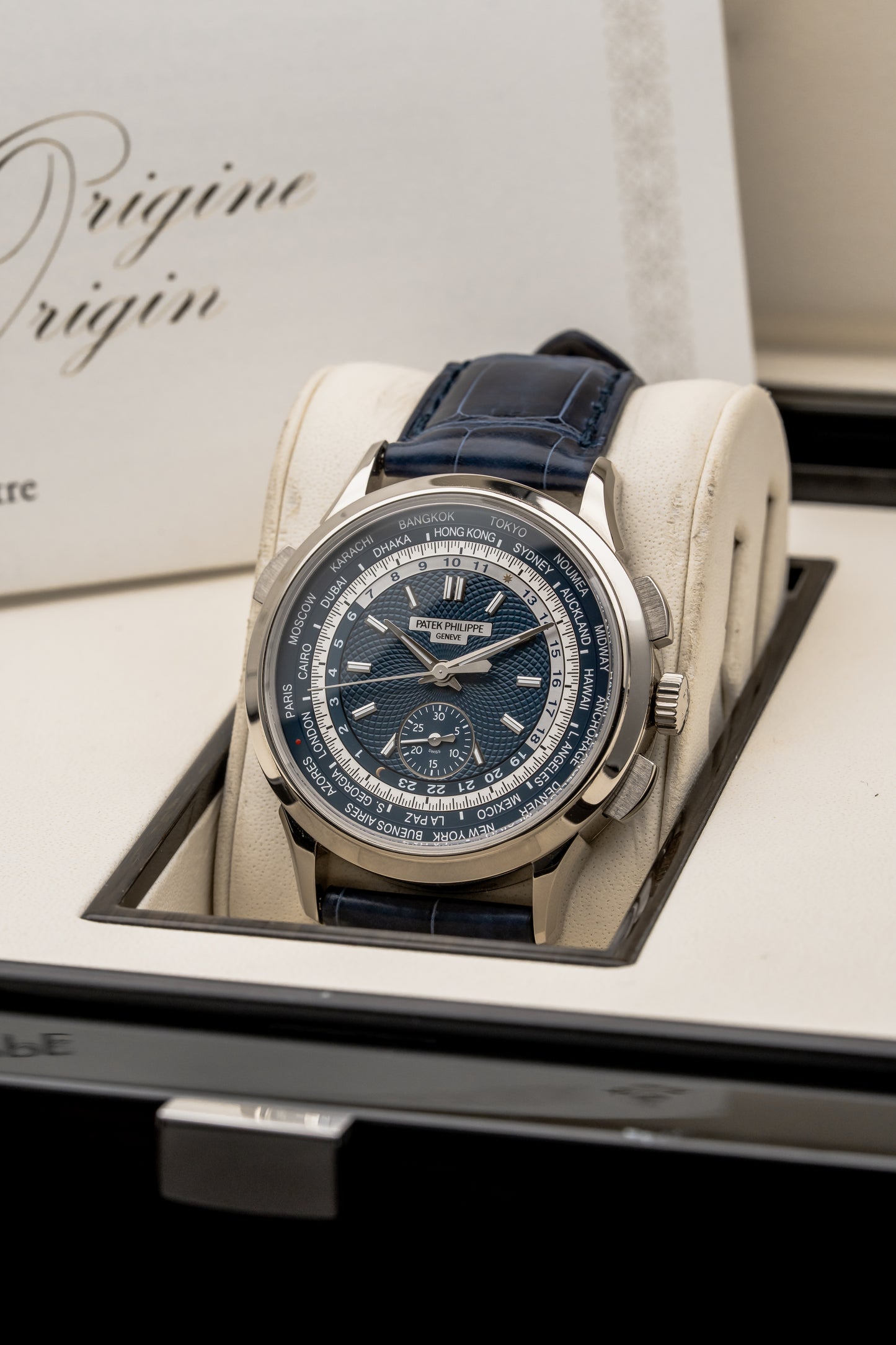 Patek Philippe World Time Chronograph 5930G, Blue Dial