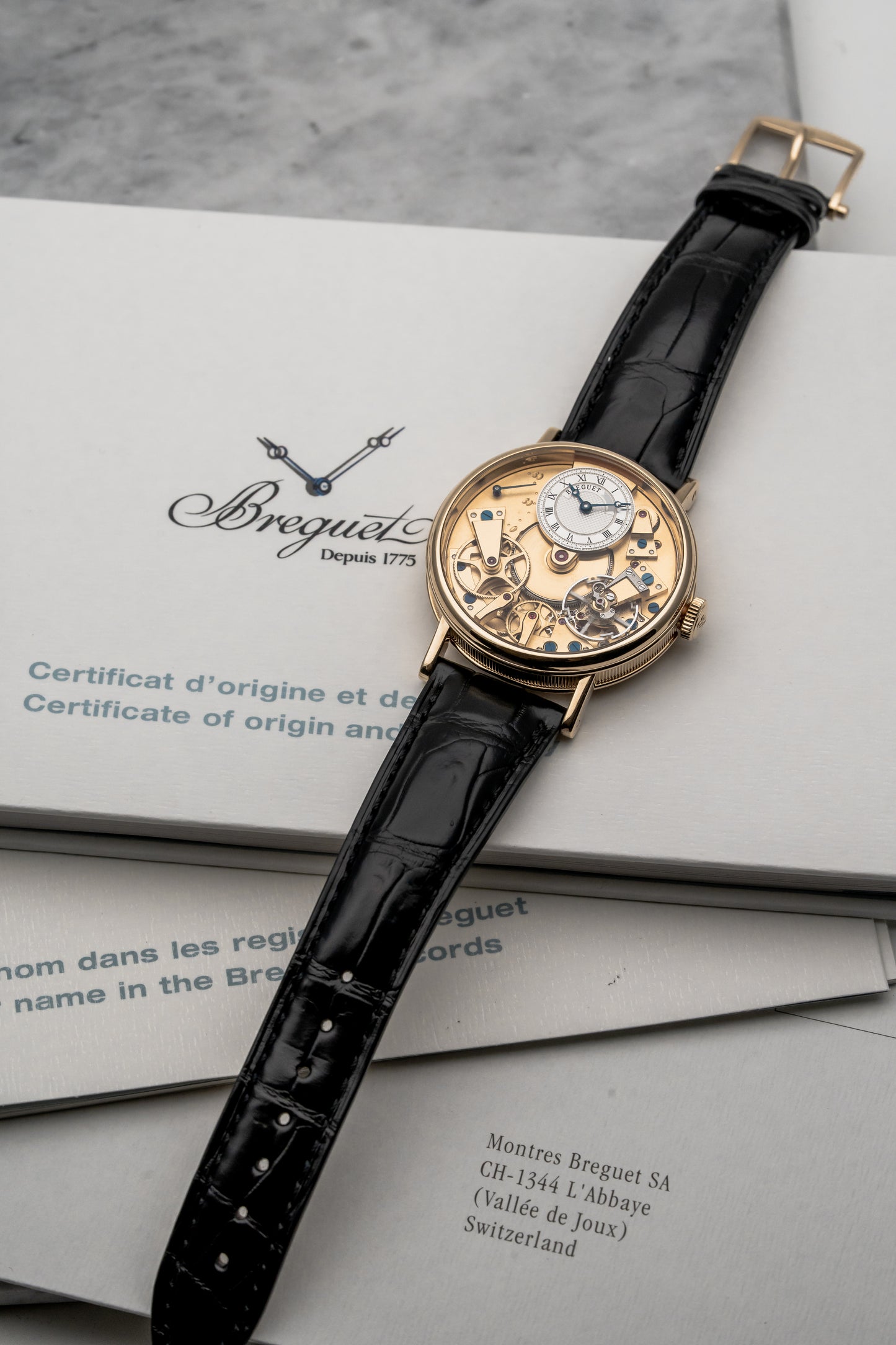 Breguet Tradition Retrograde 7037BA/11/9V6, Yellow Gold