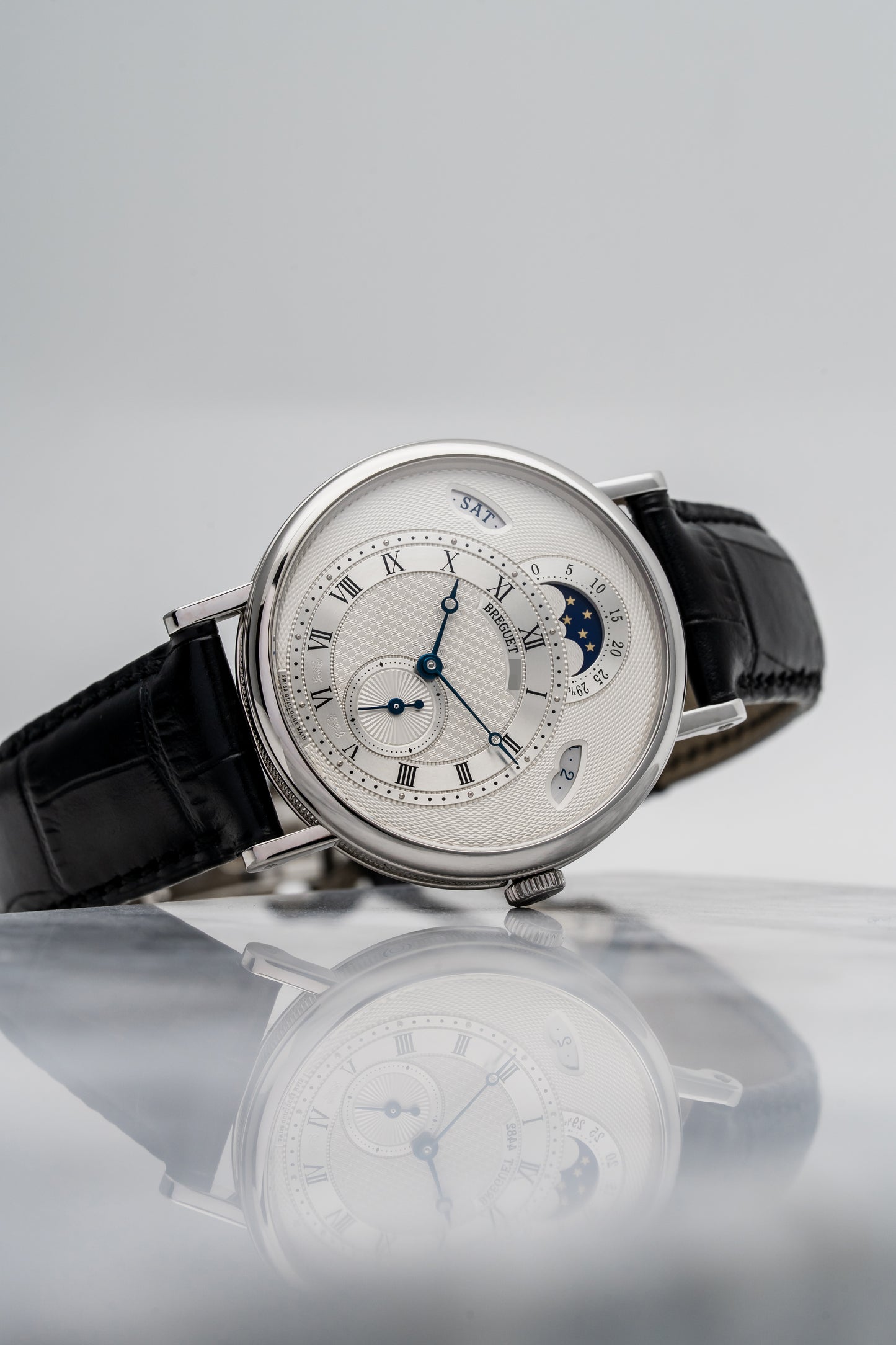 Breguet Classique Calendrier 7337BB Silver Guilloché Dial