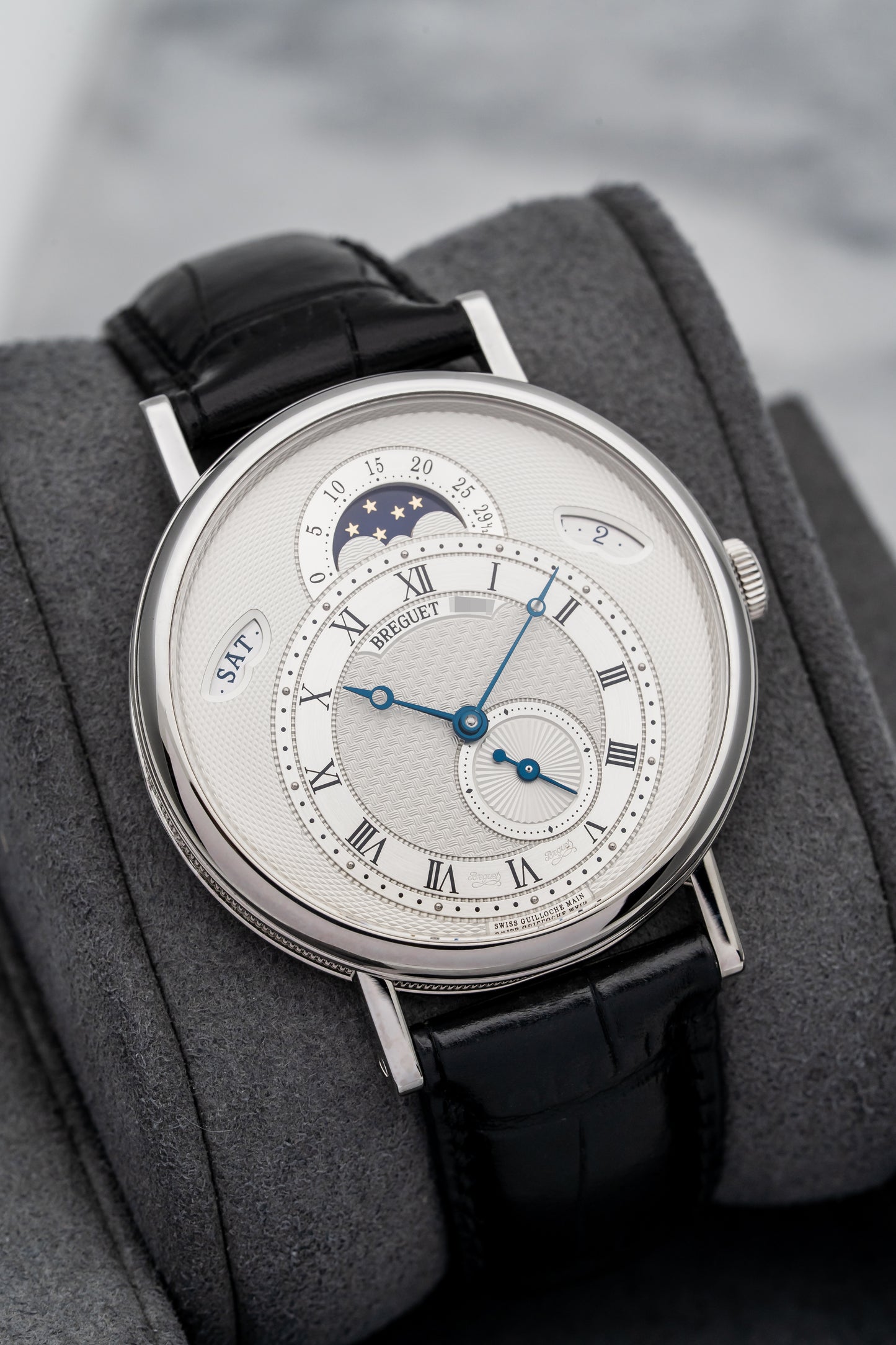 Breguet Classique Calendrier 7337BB Silver Guilloché Dial