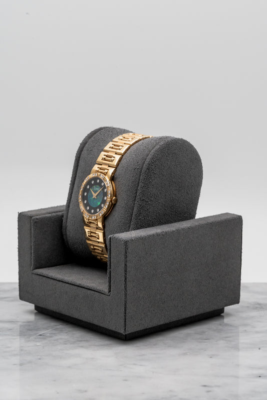 Piaget Dancer 80564 K81 Yellow Gold Opal Onyx Dial with Diamonds