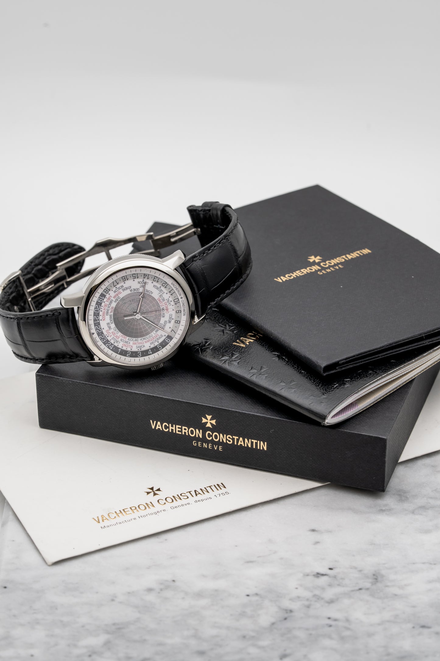 Vacheron Constantin Traditionnelle World Time 86060G White Gold, Silver Dial