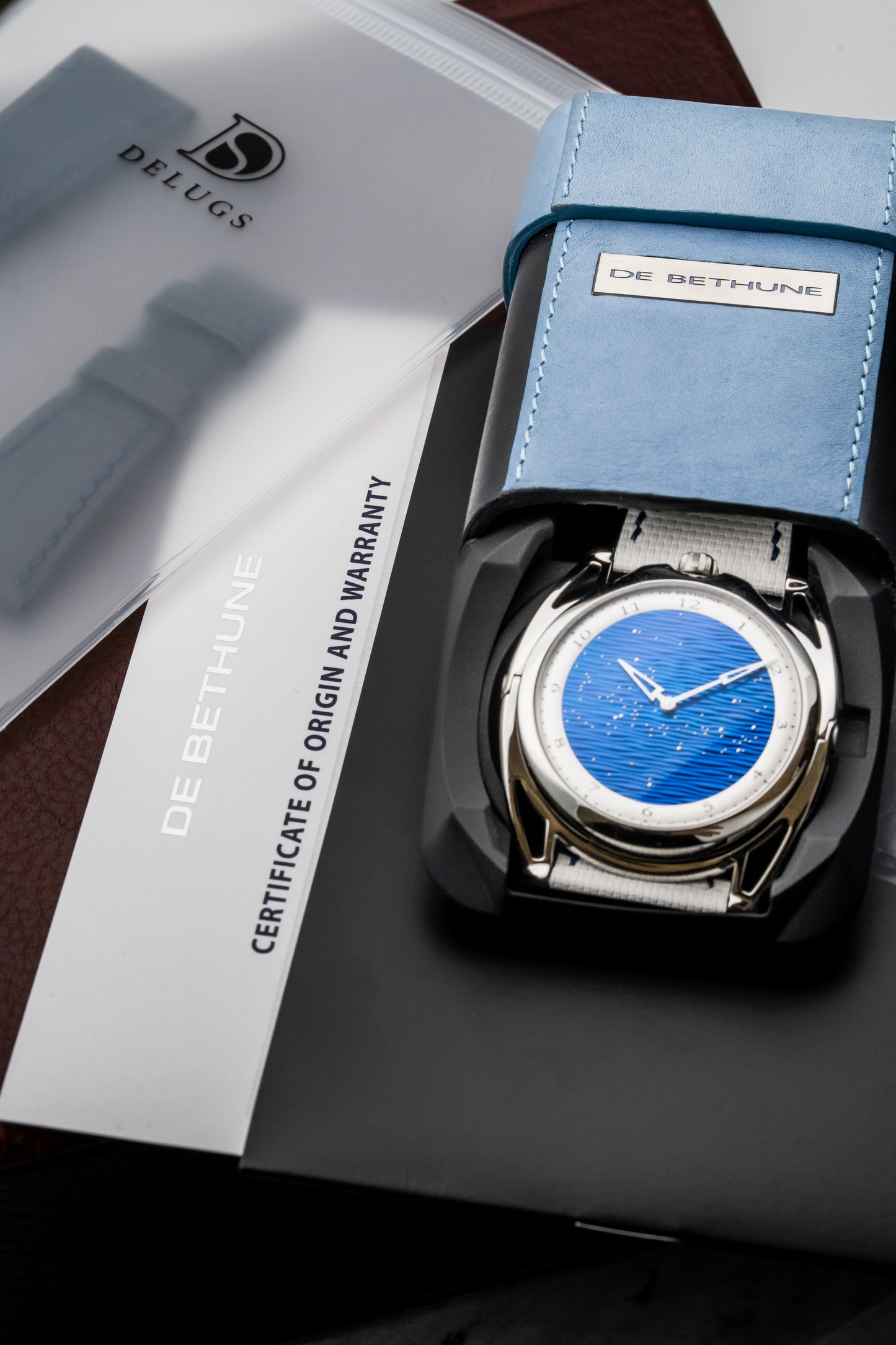 De Bethune DB28XS Starry Seas TIS3P Titanium, Blue Wave Dial