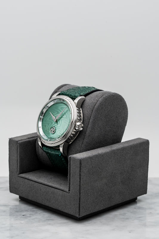 GoS Norrsken Green Guilloché – Damascus Steel