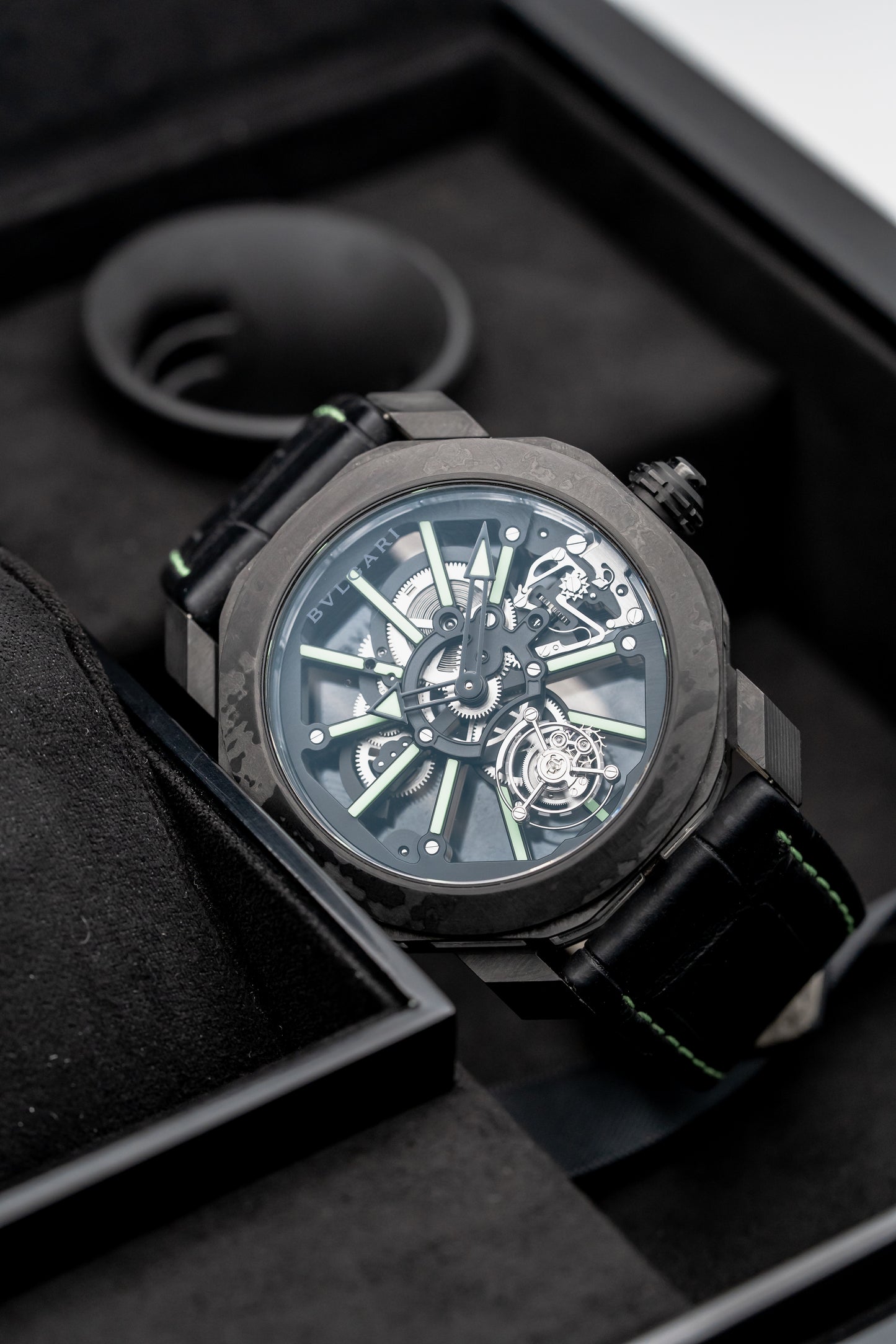 Bvlgari Octo Roma Carbon Tourbillon Carbon, Skeleton Dial