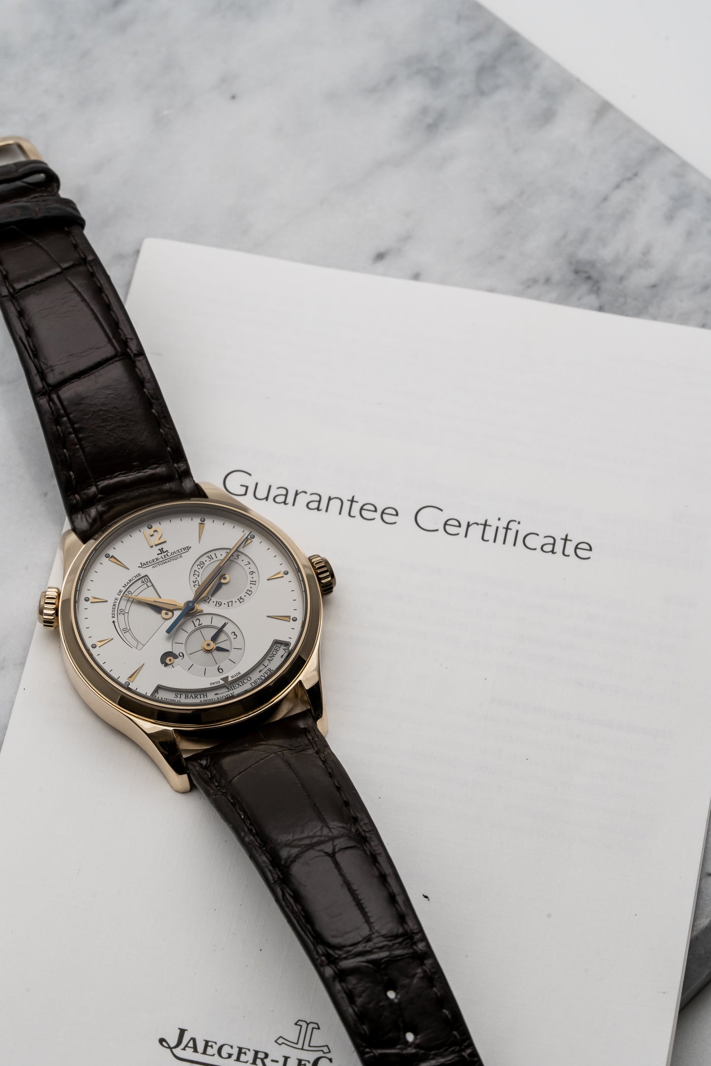 Jaeger-LeCoultre Master Geographic Q1422521 18K Rose Gold, Silver Dial