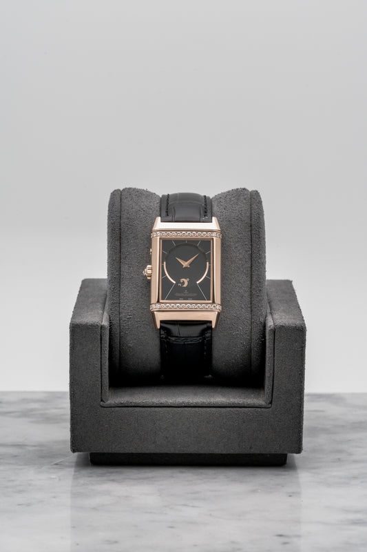 Jaeger-LeCoultre Reverso Women's Duetto Duo Q2692424 Rose Gold Silver/Black Dial