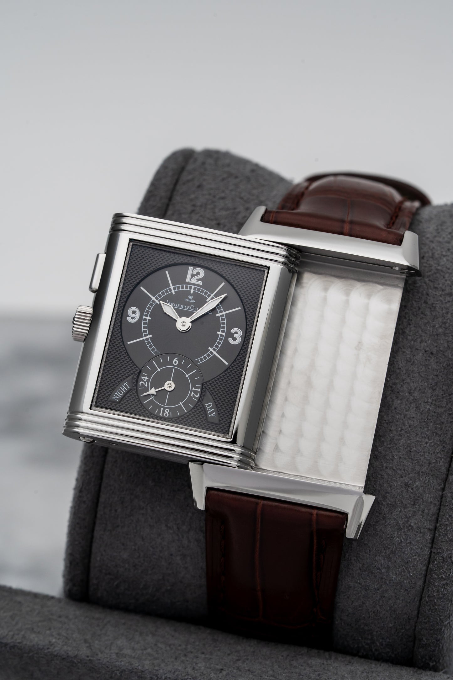 Jaeger-LeCoultre Reverso Duo Q2718410 Stainless Steel, Silver & Black Dials
