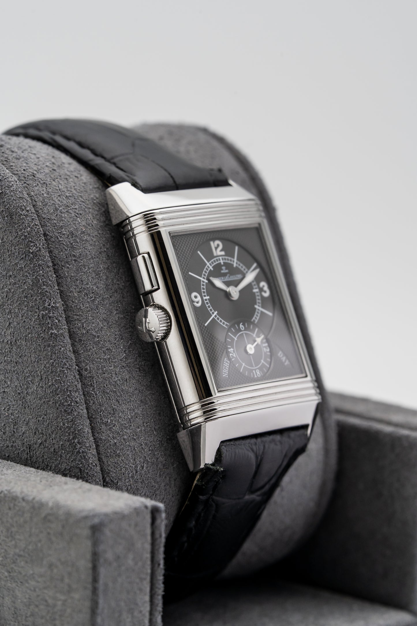 Jaeger-LeCoultre Reverso Duo Q2718410 Stainless Steel, Silver & Black Dial