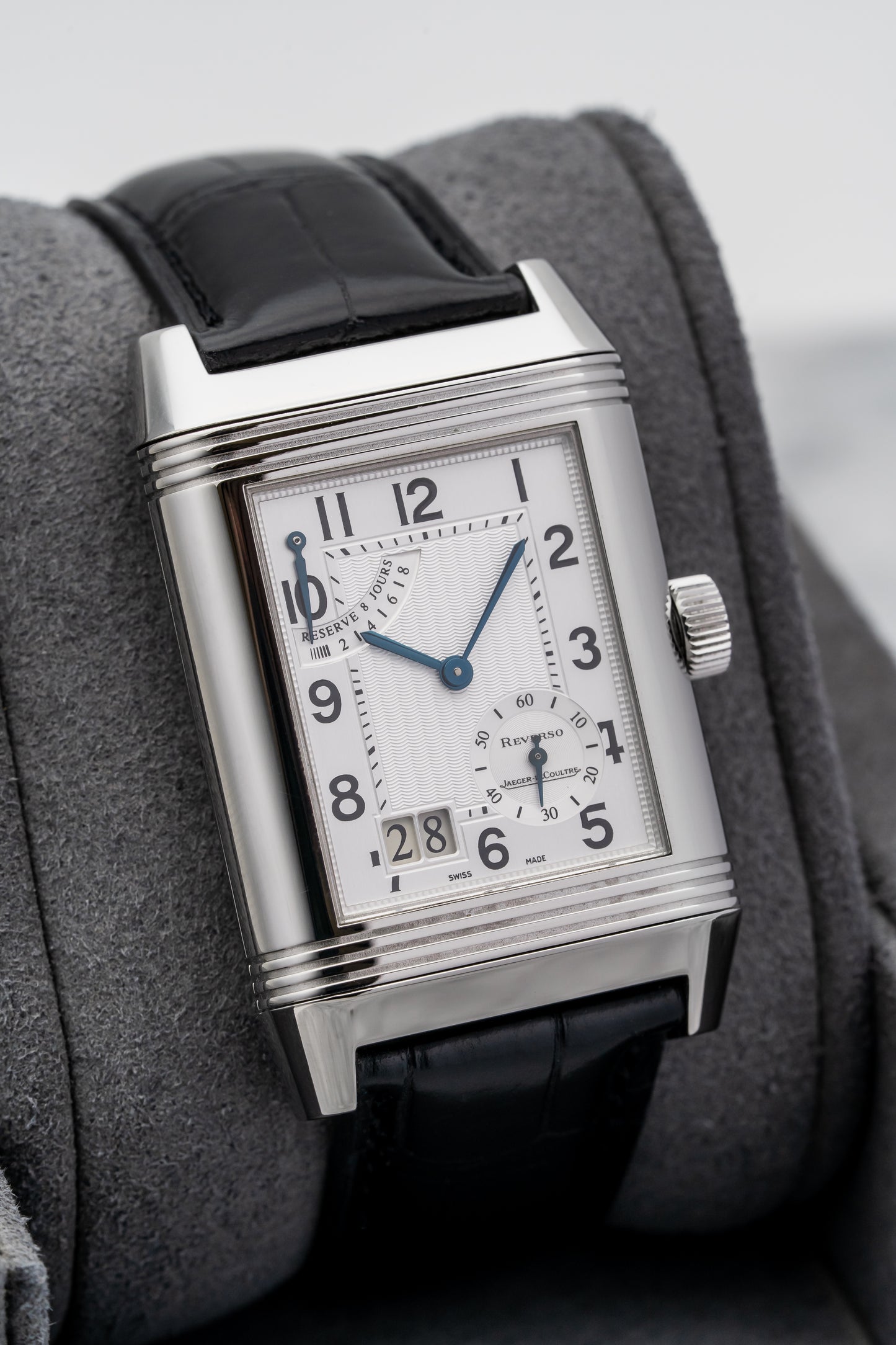 Jaeger-LeCoultre Duoface Grande Date 8 Days Q3008420 Silver Guilloché Dial