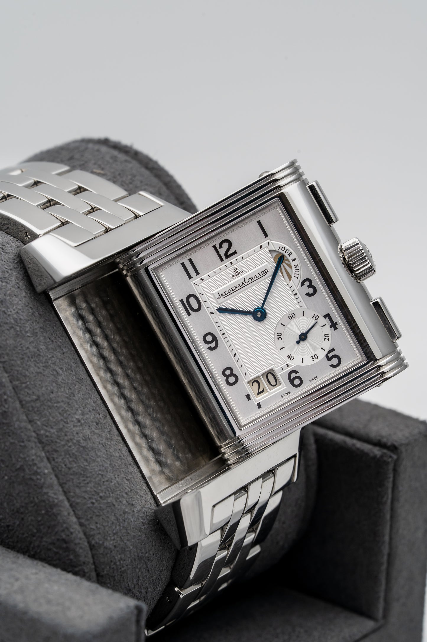 Jaeger-LeCoultre Reverso Duo Q3028120 – Stainless Steel, Silver & Black Dials