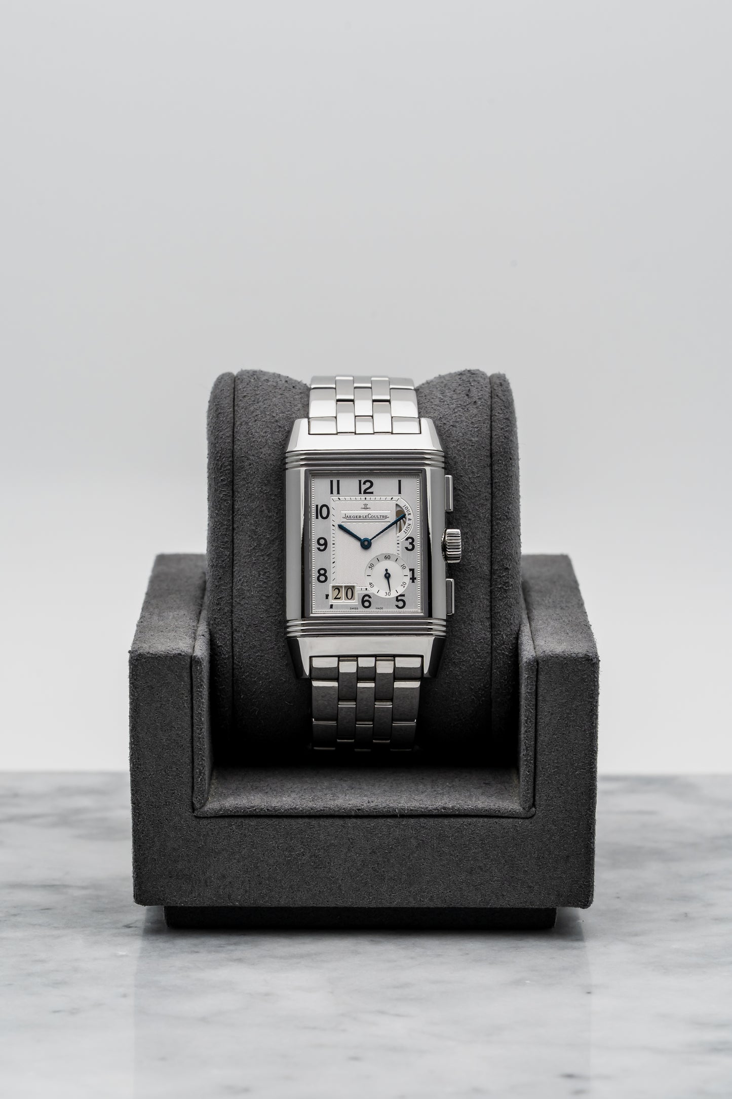 Jaeger-LeCoultre Reverso Duo Q3028120 – Stainless Steel, Silver & Black Dials