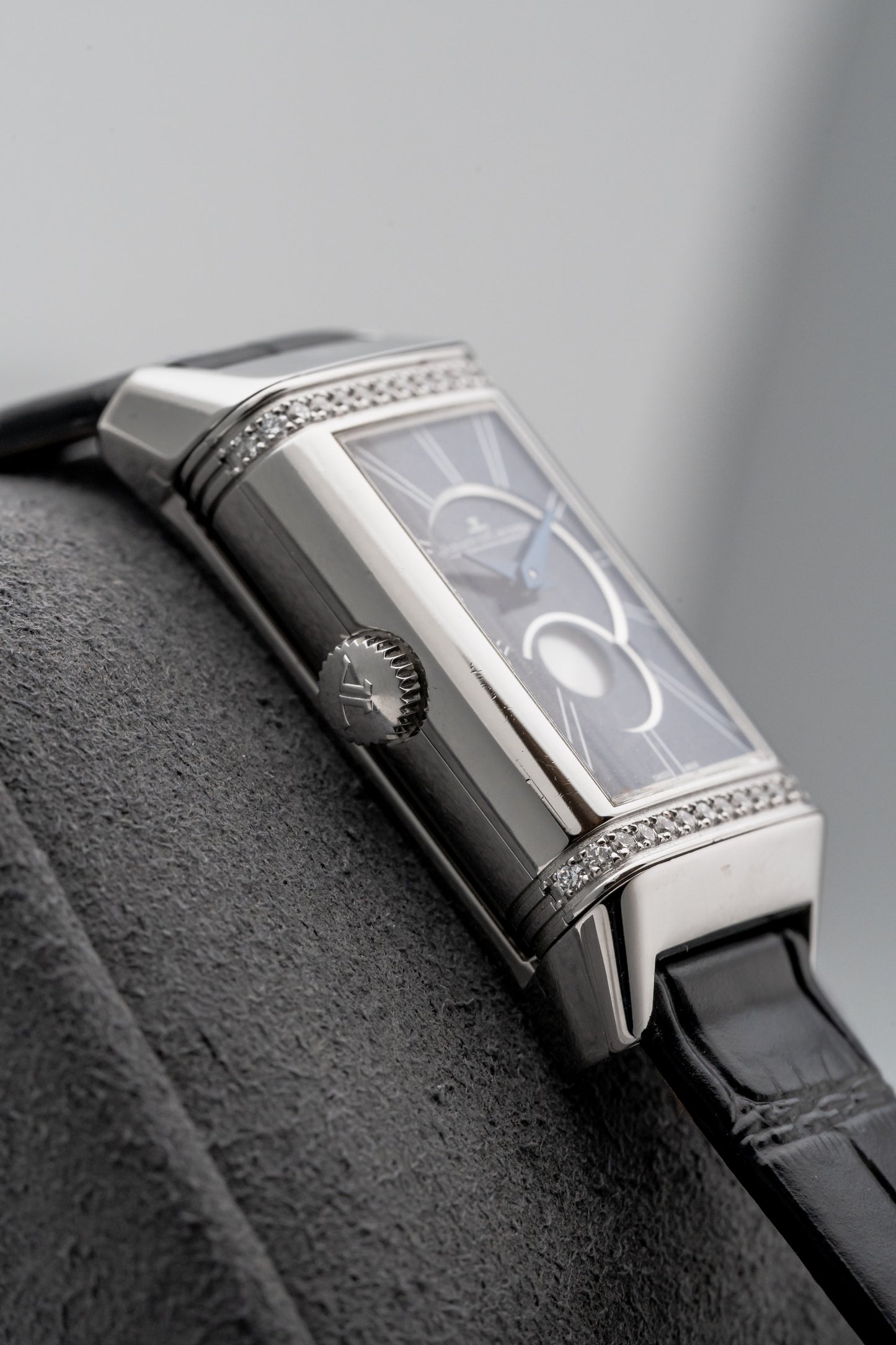 Jaeger-LeCoultre Reverso One Duetto Moon Q3358420, Silver/Blue Dial, Stainless Steel