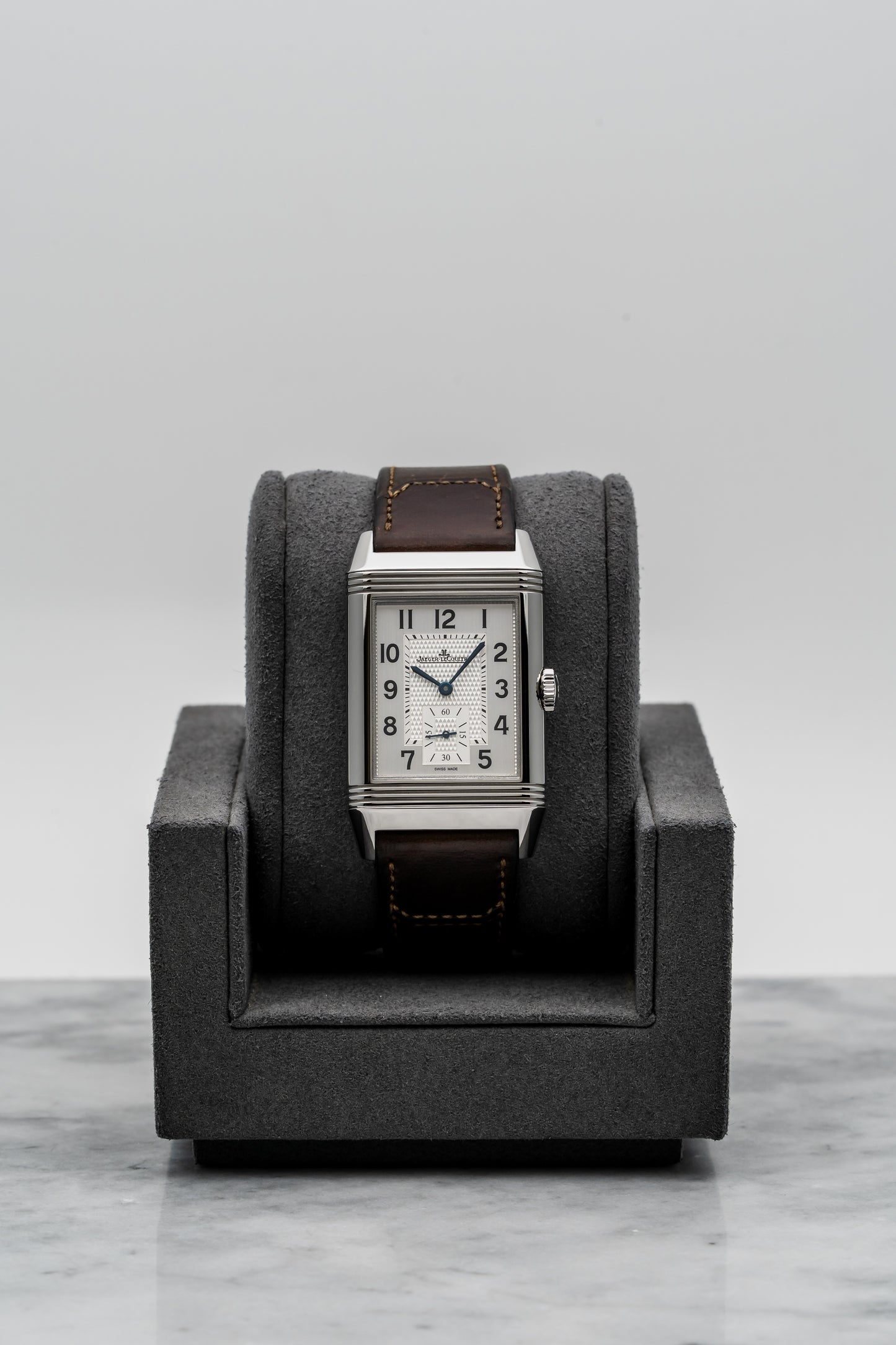 Jaeger-LeCoultre Reverso Grande GMT Duoface Q3848422 – Stainless Steel, Silver & Black Dial