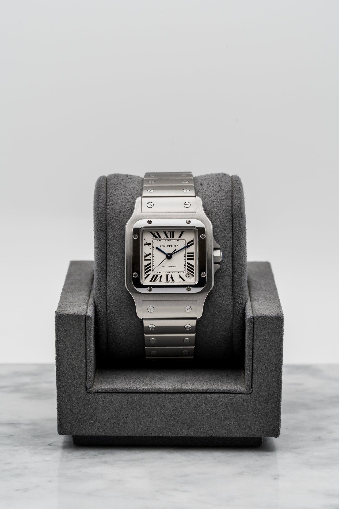 Cartier Santos Galbée XL W20098D6 – Silver Roman Dial, Stainless Steel