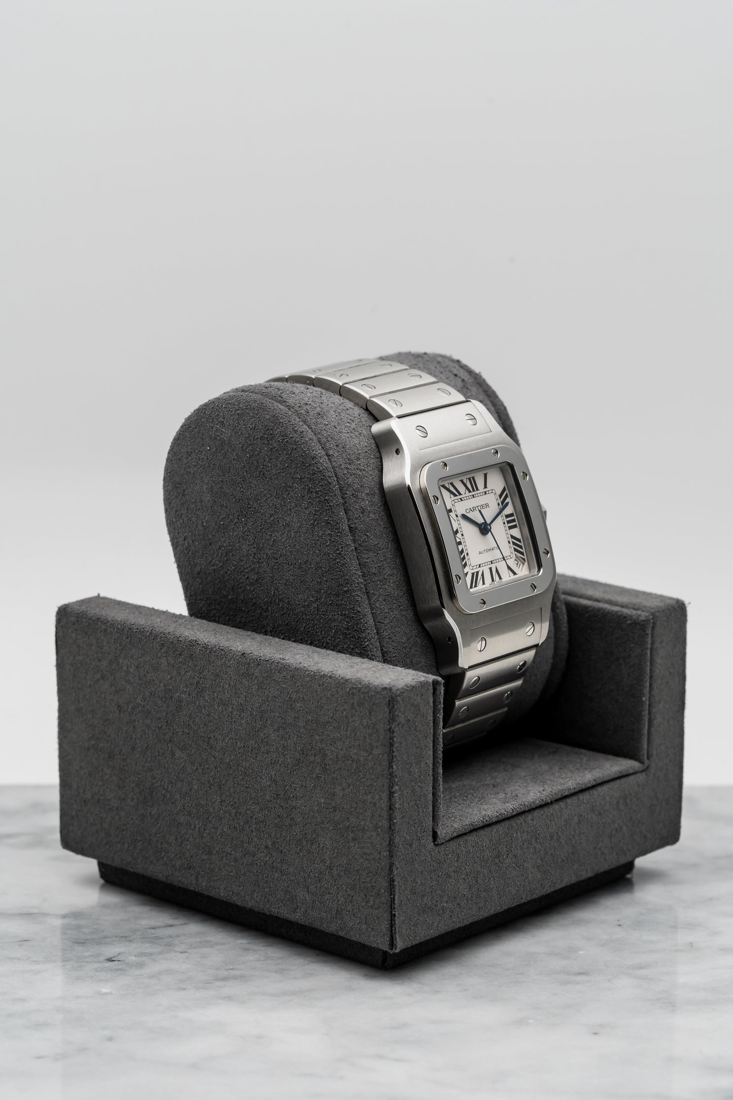 Cartier Santos Galbée XL W20098D6 – Silver Roman Dial, Stainless Steel
