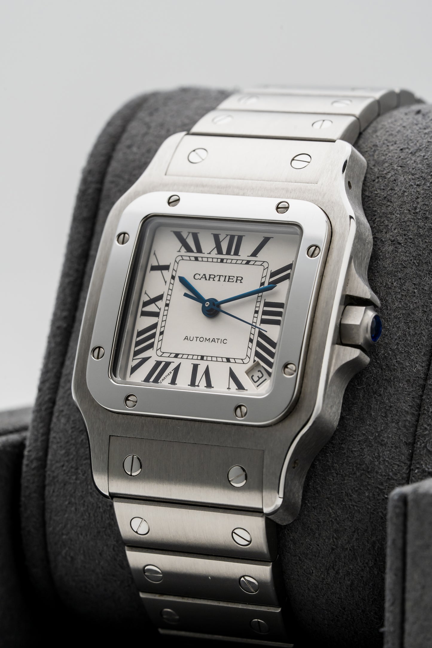 Cartier Santos Galbée XL W20098D6 – Silver Roman Dial, Stainless Steel