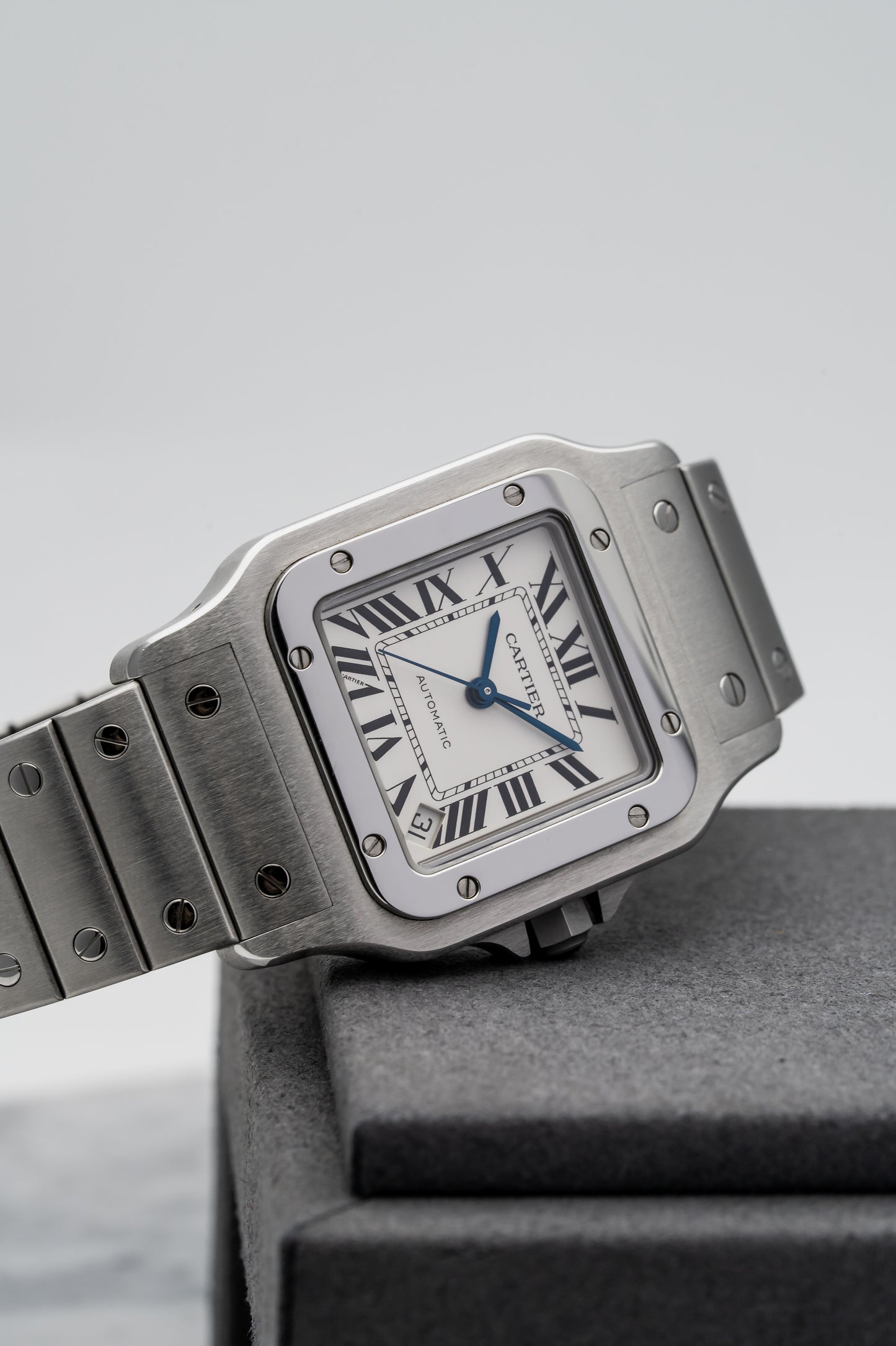 Cartier Santos Galbée XL W20098D6 – Silver Roman Dial, Stainless Steel