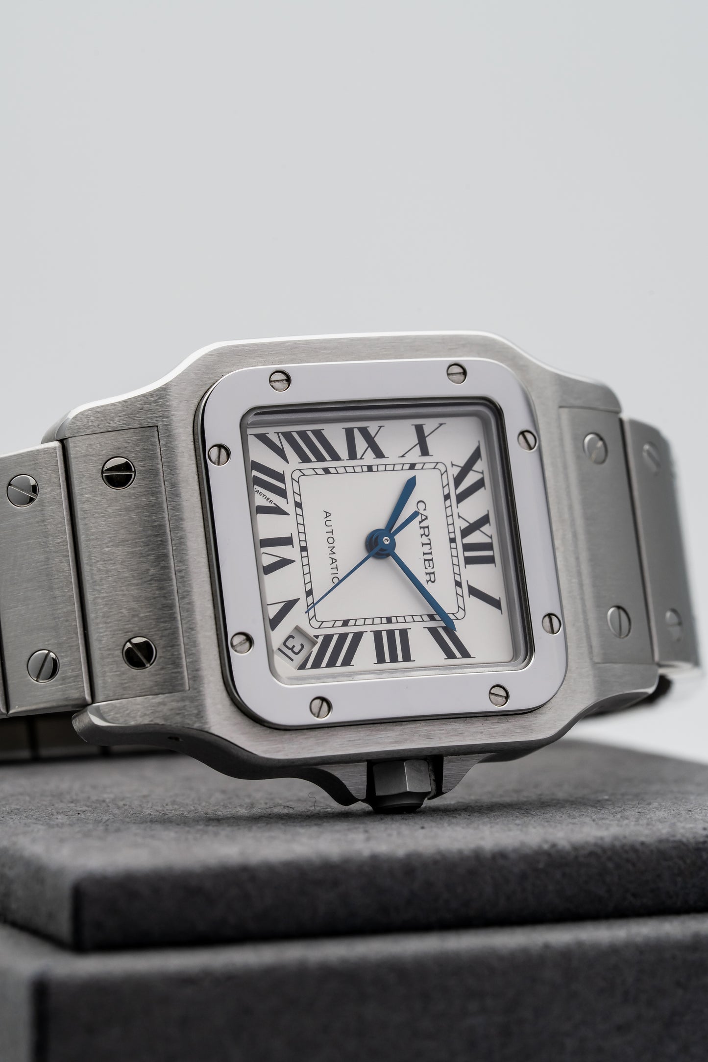 Cartier Santos Galbée XL W20098D6 – Silver Roman Dial, Stainless Steel