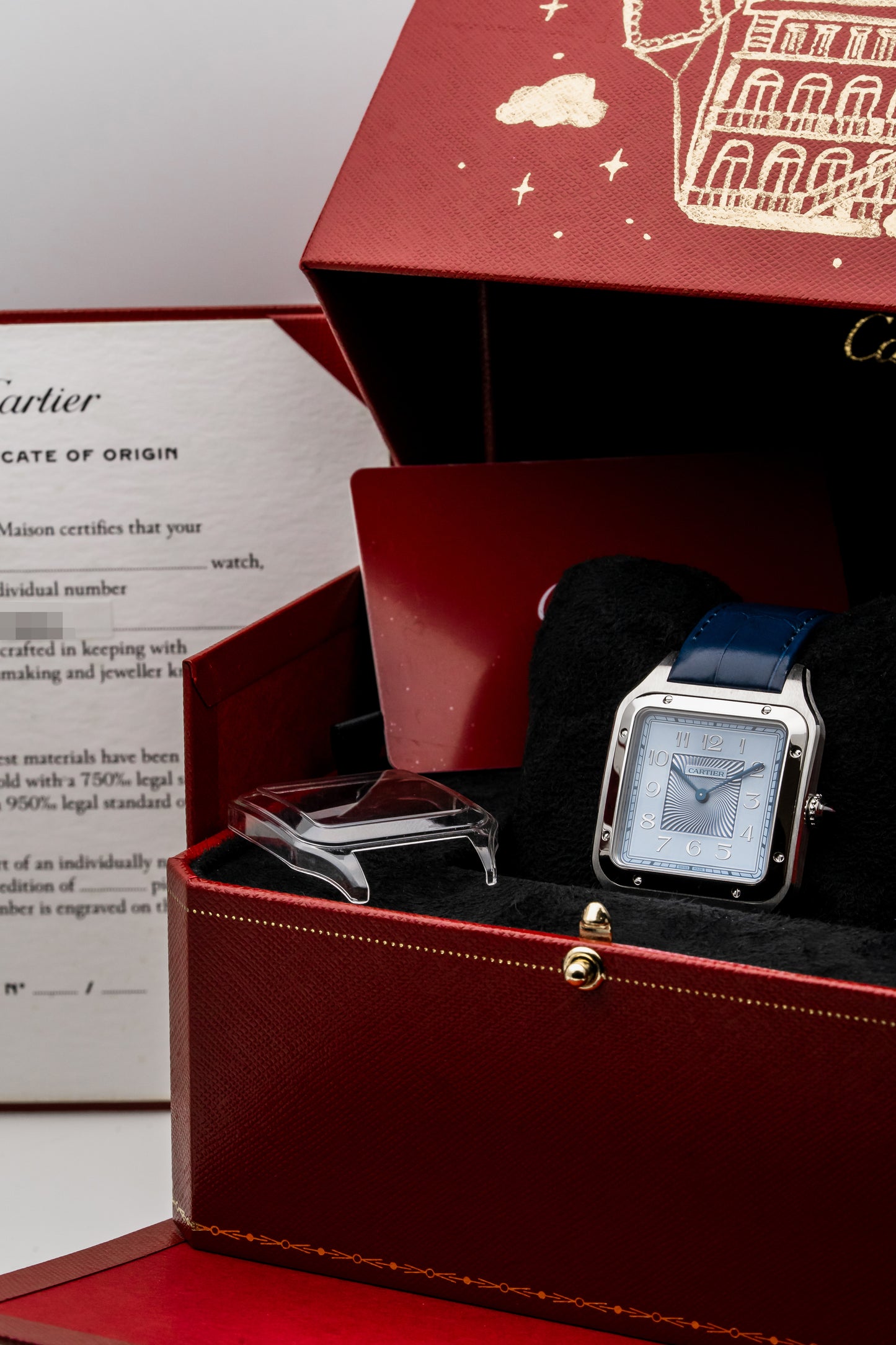 Cartier Santos-Dumont WGSA0050 Platinum, Ice Blue Dial (Limited to 100 Pieces)