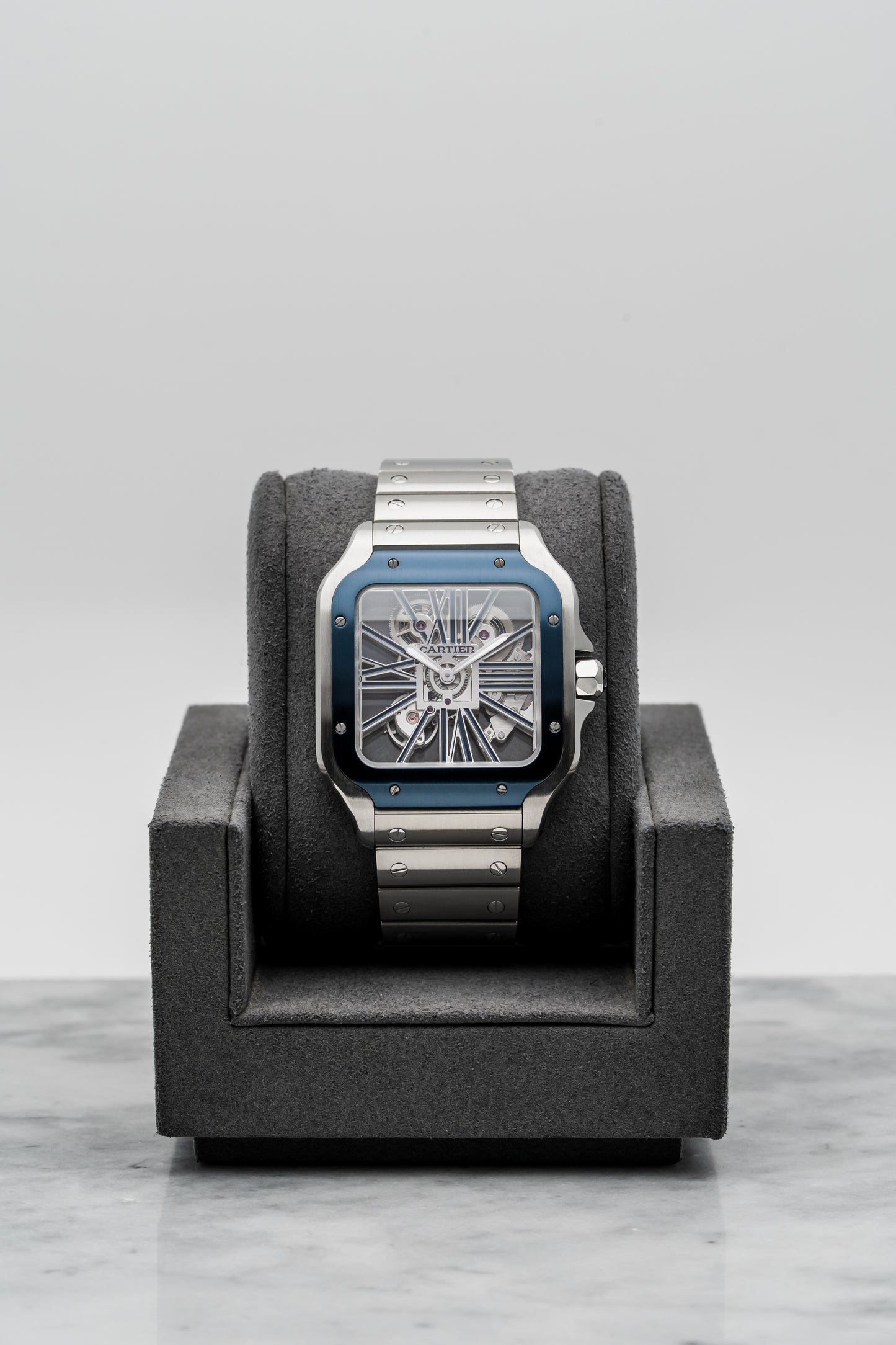 Cartier Santos de Cartier Skeleton WHSA0026 – Stainless Steel, Skeleton Dial