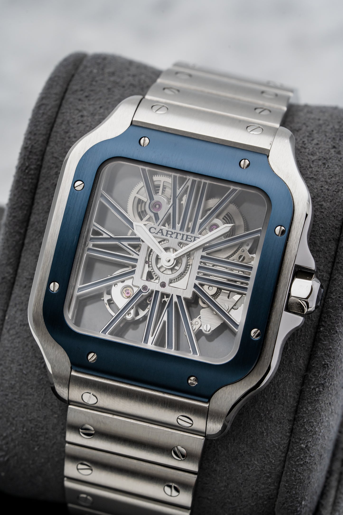 Cartier Santos de Cartier Skeleton WHSA0026 – Stainless Steel, Skeleton Dial