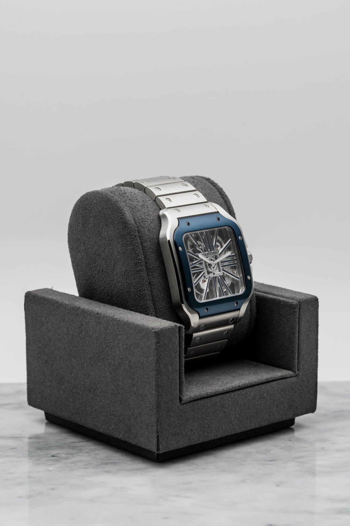Cartier Santos de Cartier Skeleton WHSA0026 – Stainless Steel, Skeleton Dial