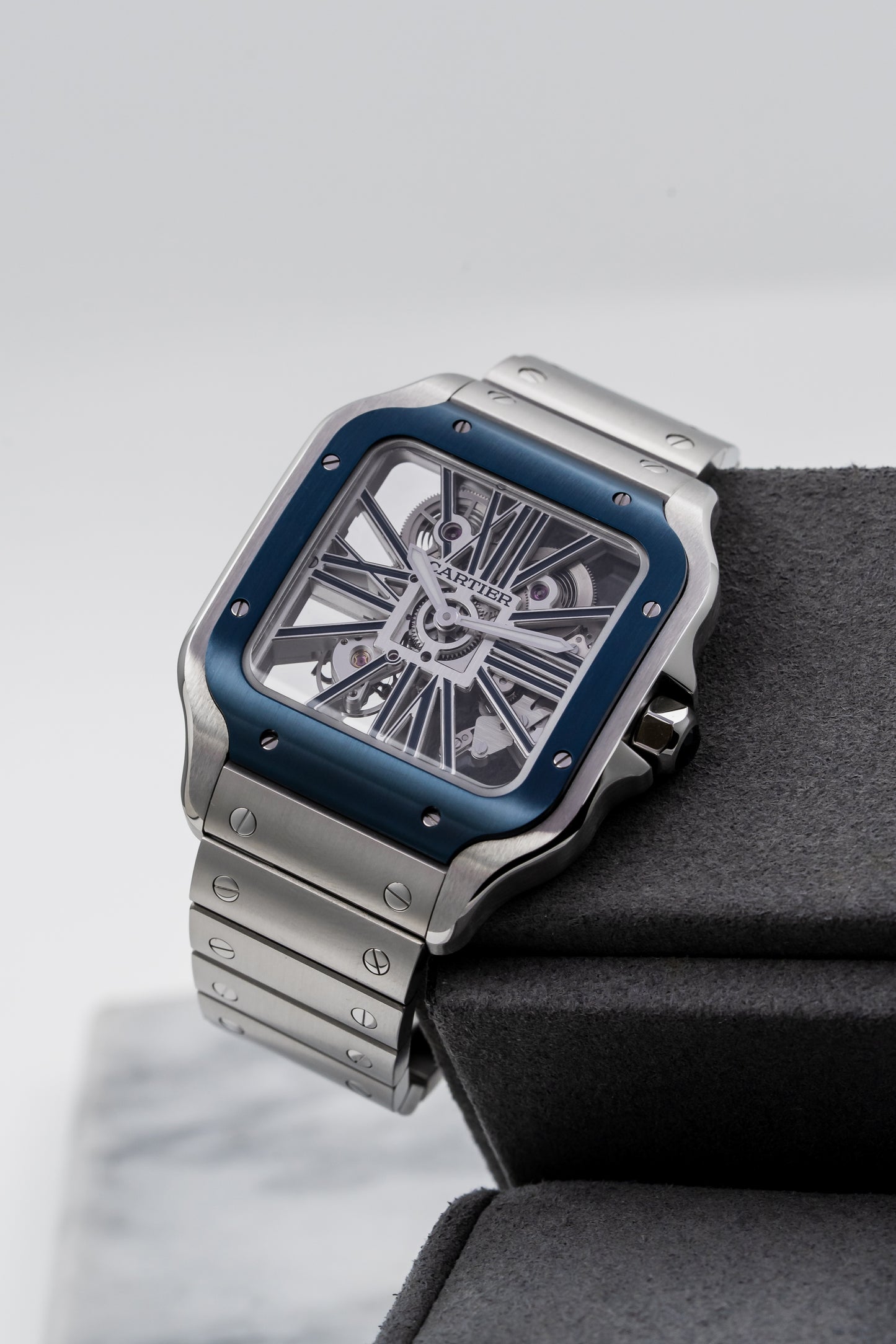 Cartier Santos de Cartier Skeleton WHSA0026 – Stainless Steel, Skeleton Dial