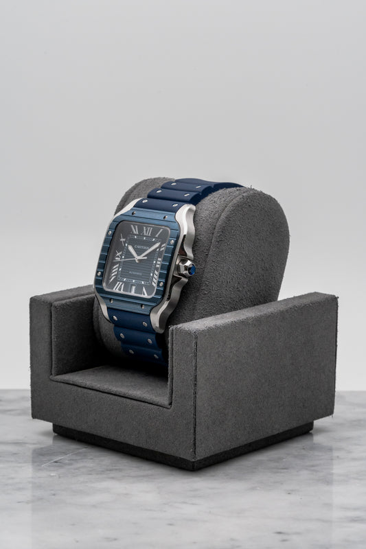 Cartier Santos Large WSSA0048 Blue PVD, Blue Dial