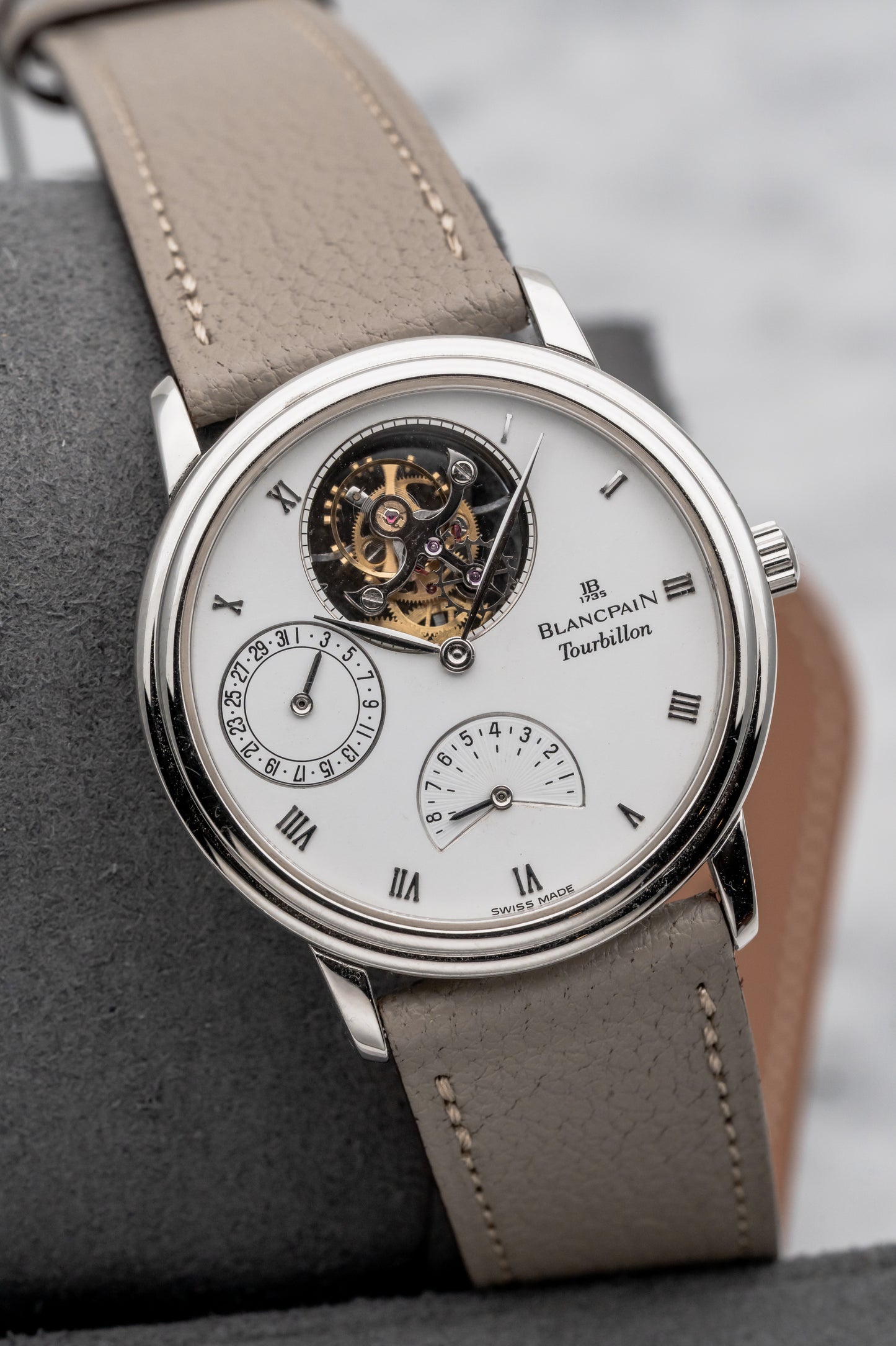Blancpain Flying Tourbillon 0023-3427-55 White Dial