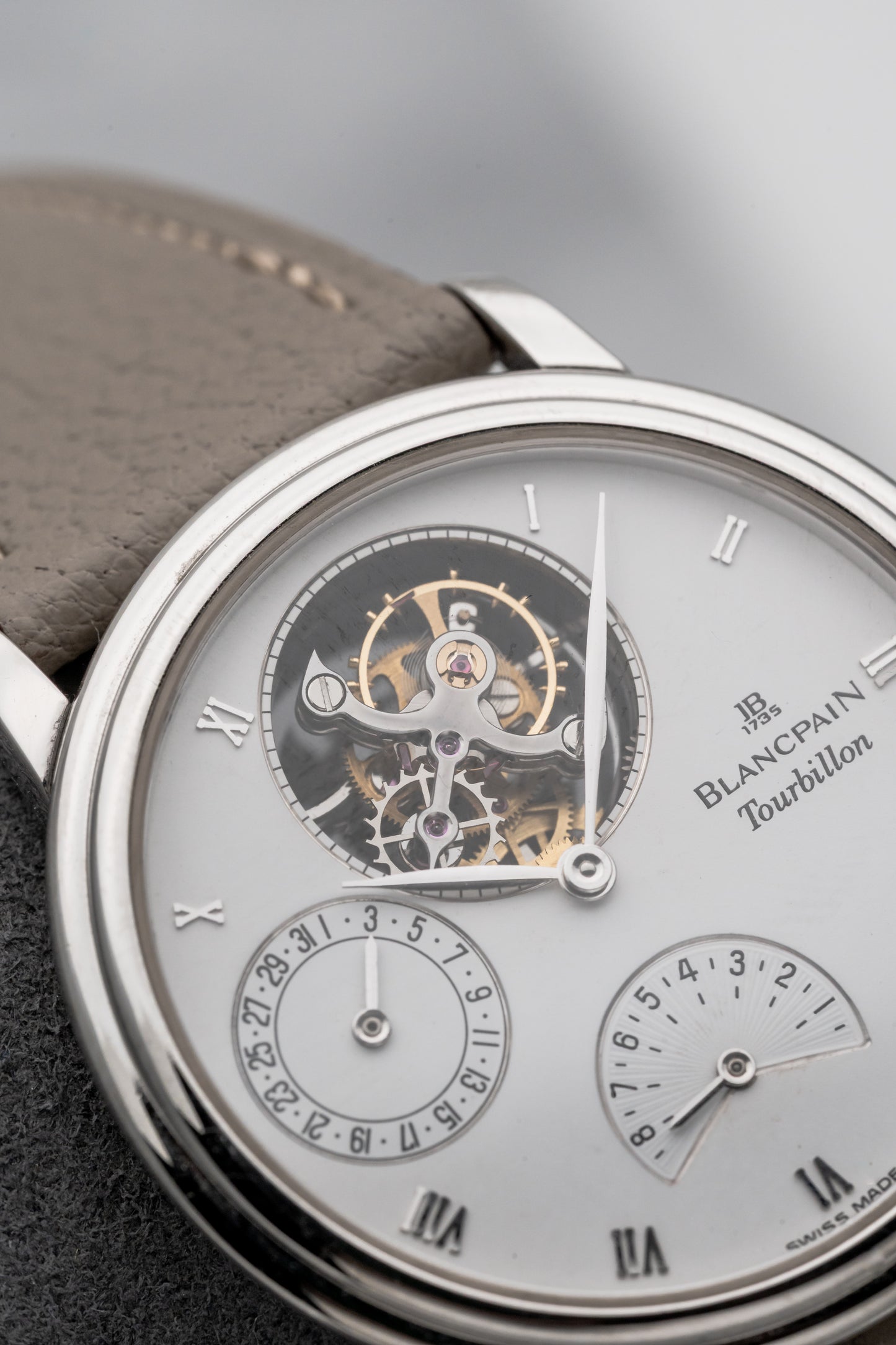 Blancpain Flying Tourbillon 0023-3427-55 White Dial