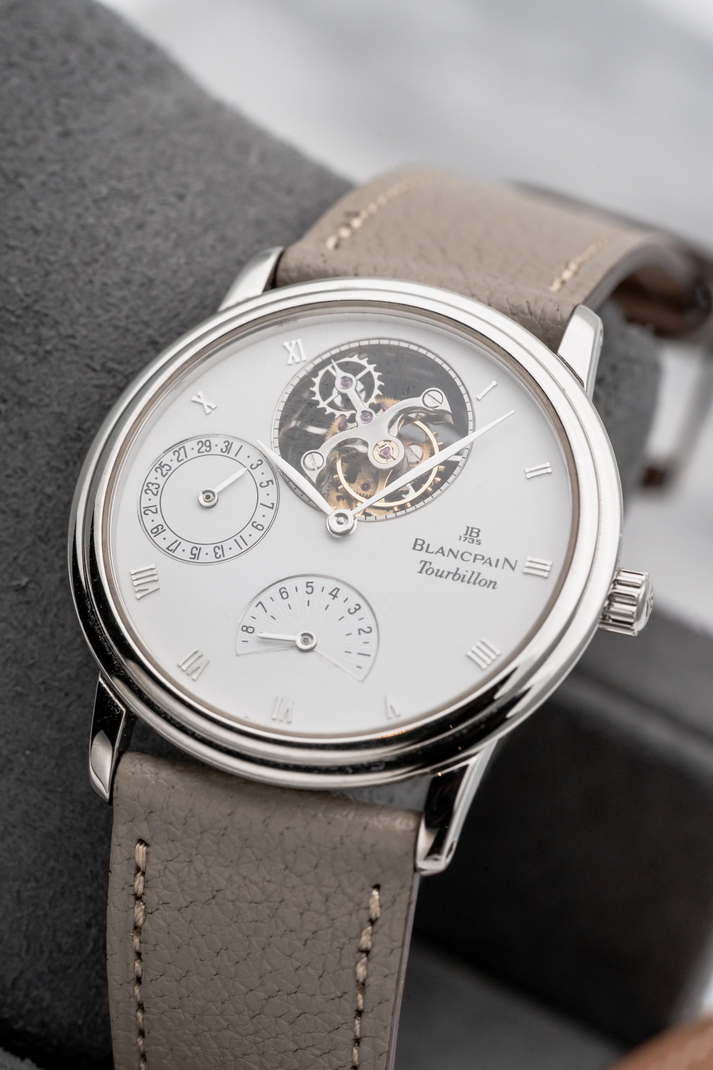Blancpain Flying Tourbillon 0023-3427-55 White Dial